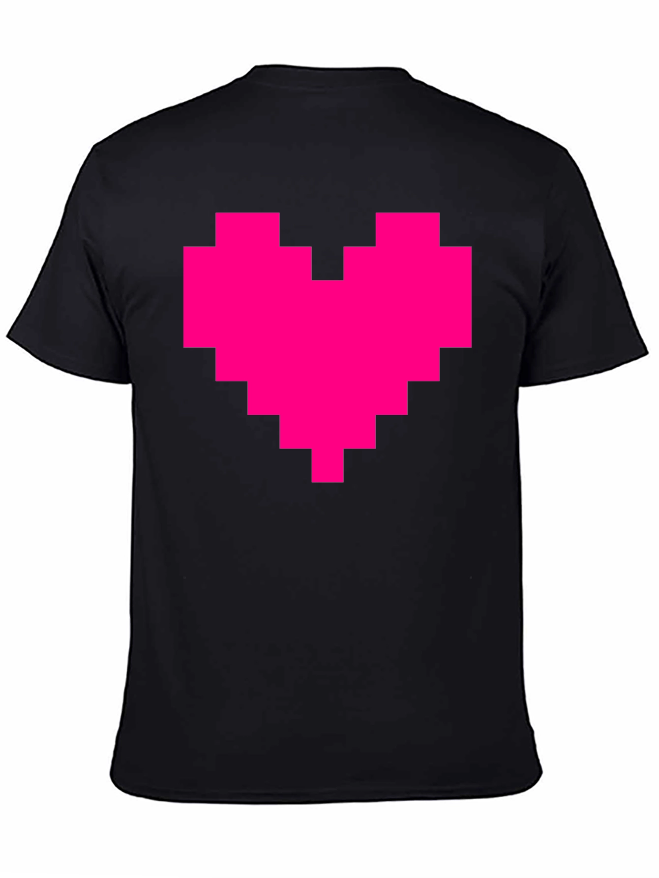 Black Pixel Heart Graphic Tee - Black T-Shirt view 4