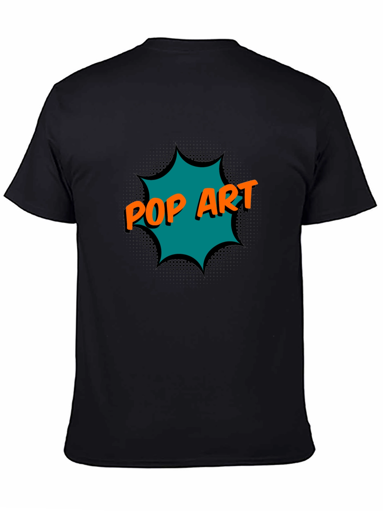 Black Pop Art Graphic Black T-Shirt view 4