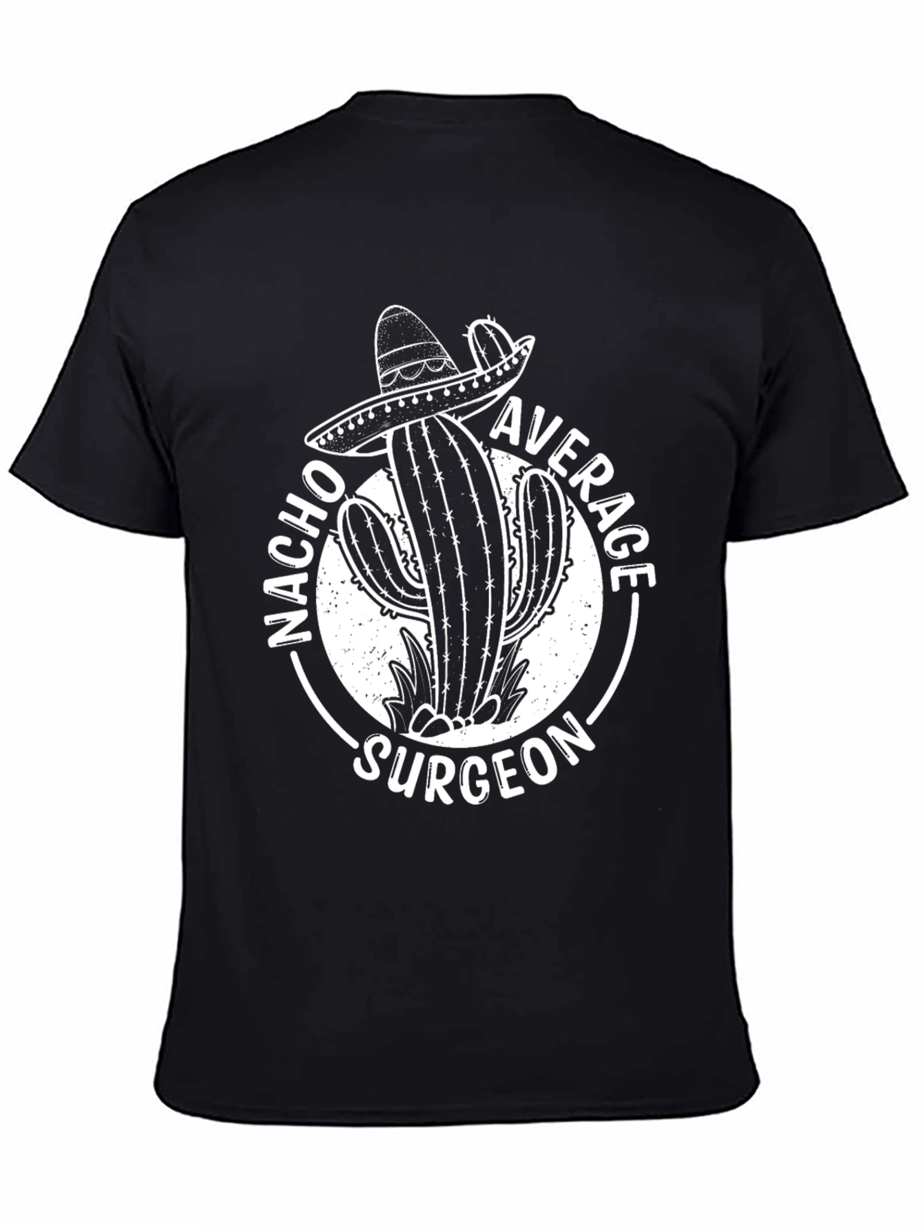 Black Nacho Average Surgeon Cactus Graphic Tee view 4