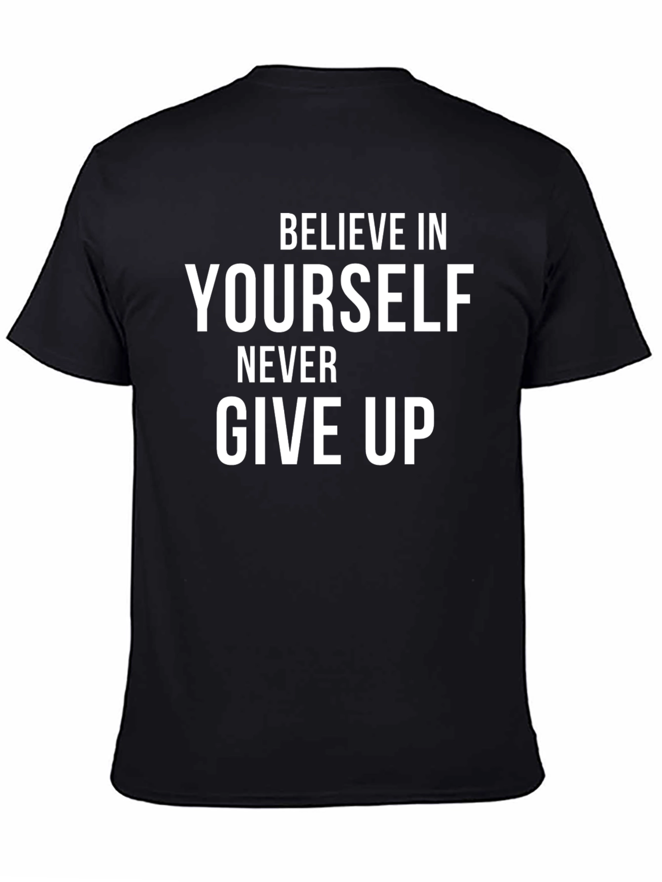 Black Believe In Yourself Black Graphic Tee view 4