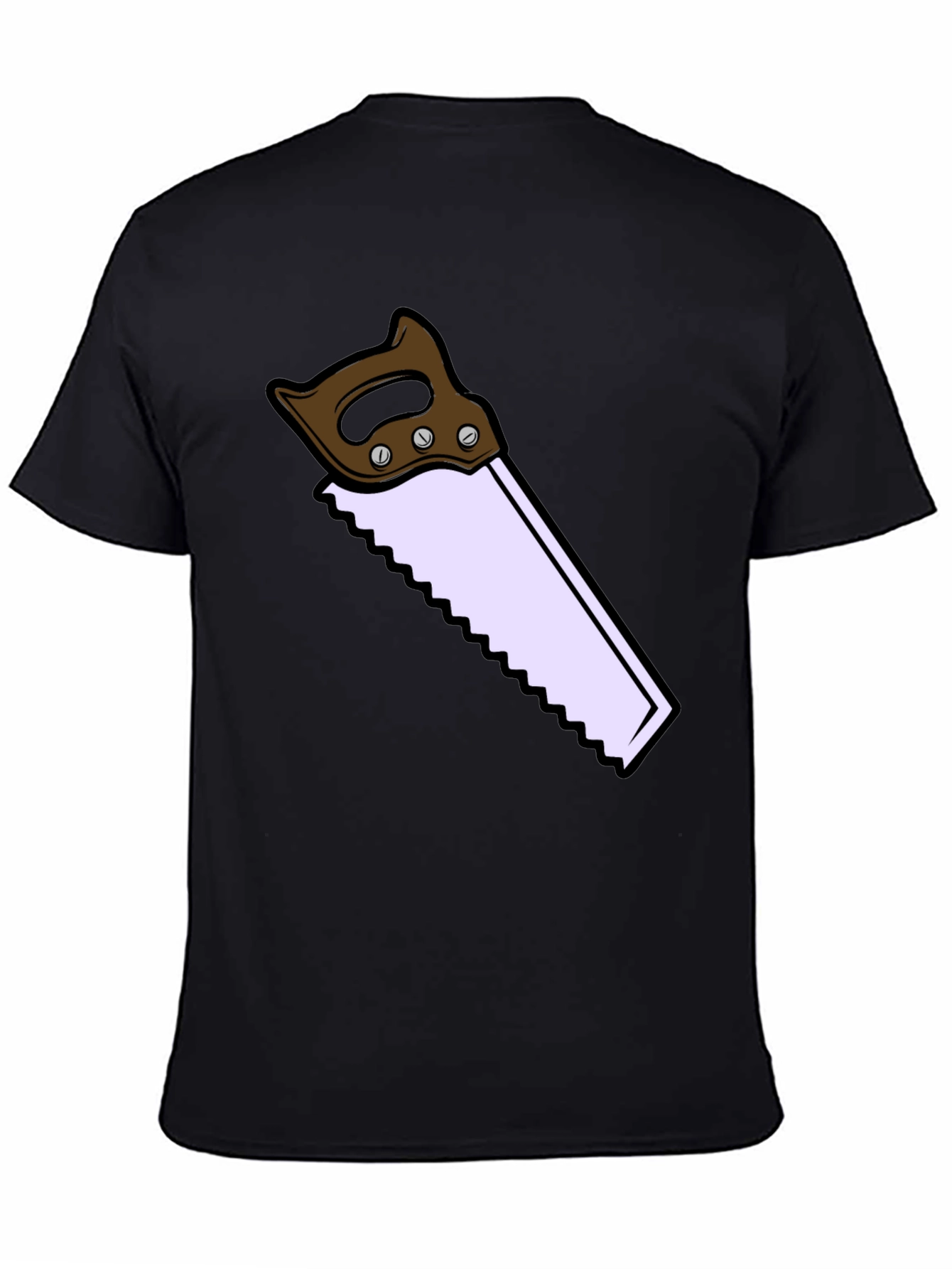Black Novelty Saw Graphic T-Shirt - Black view 4