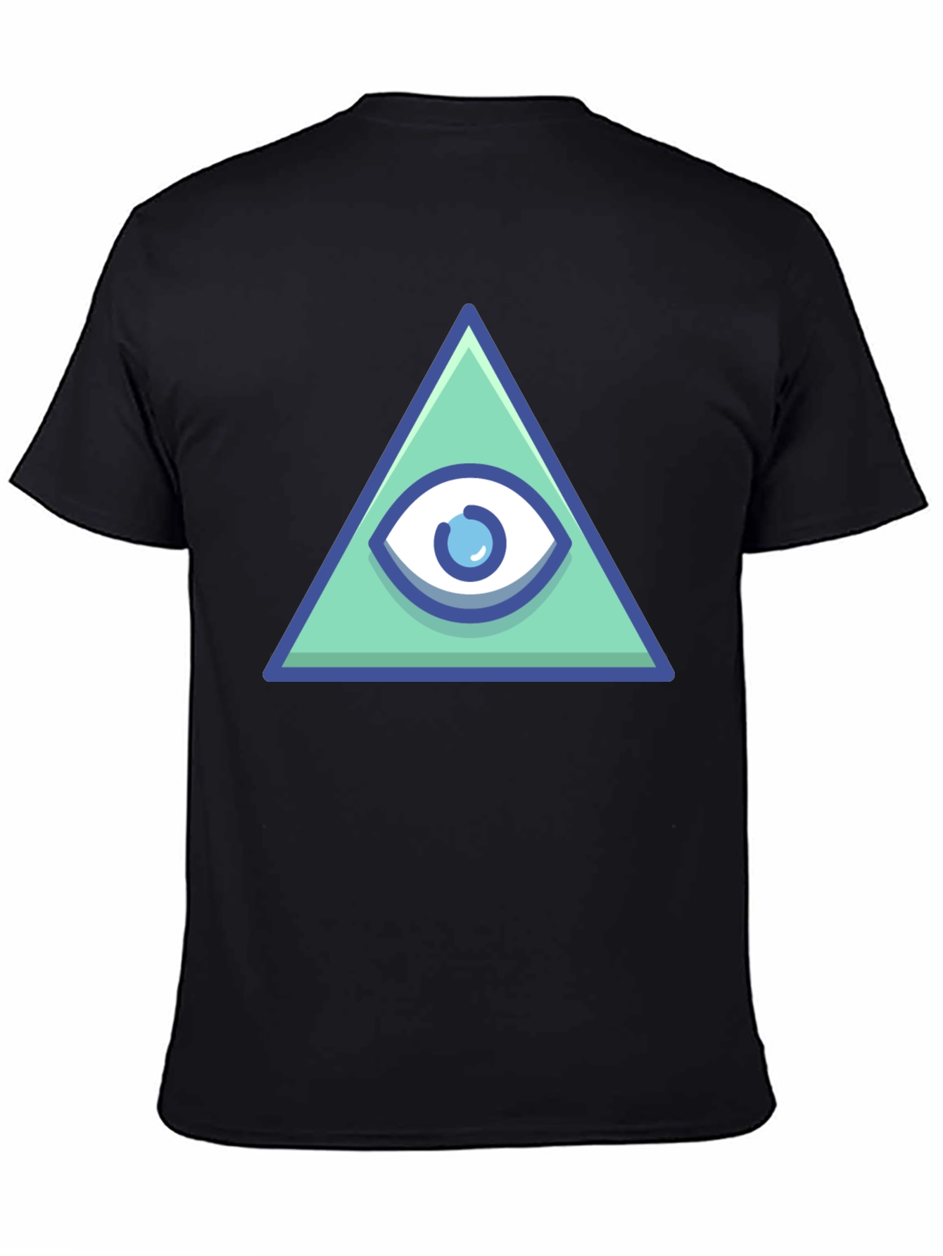 Black All Seeing Eye Pyramid Graphic Tee - Black view 4