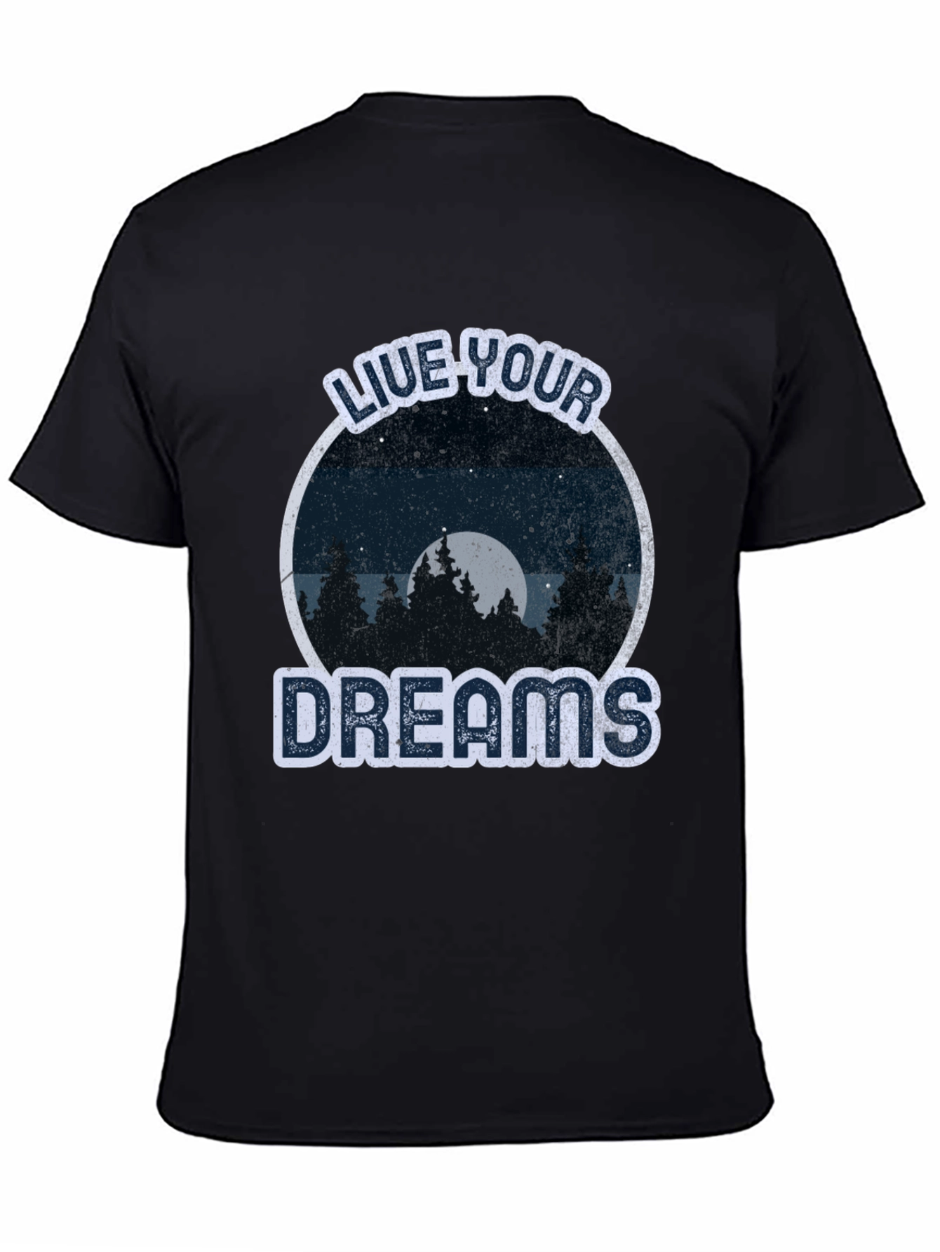 Black Live Your Dreams Graphic Tee -  Nature Lover T-Shirt view 4