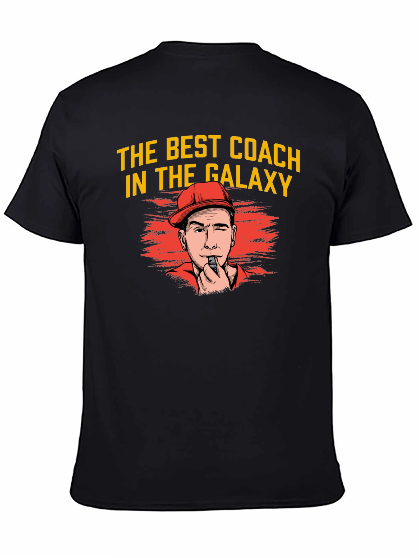 Black Best Coach in the Galaxy Graphic Tee view 4