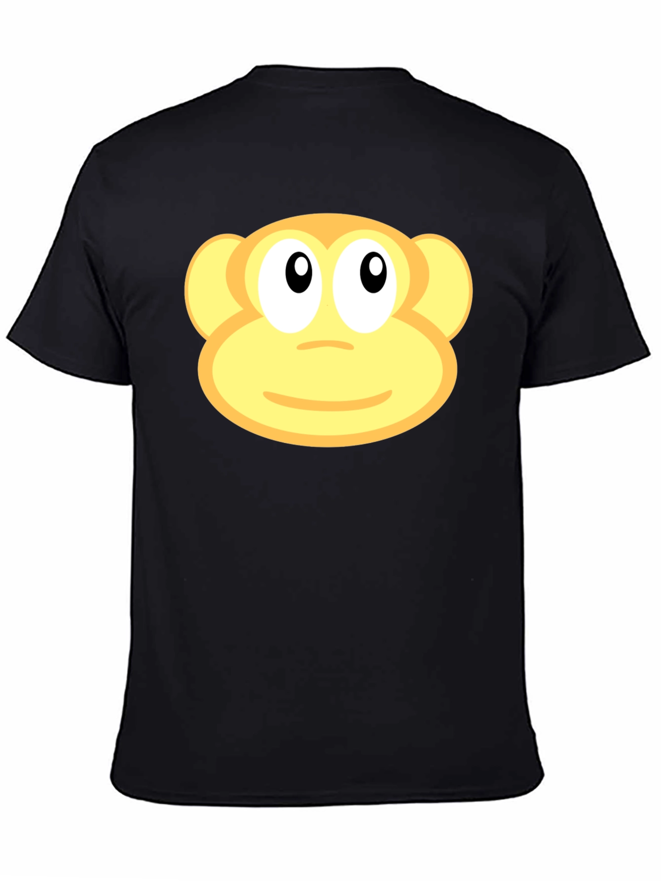 Black Monkey Face Graphic Black T-Shirt view 4