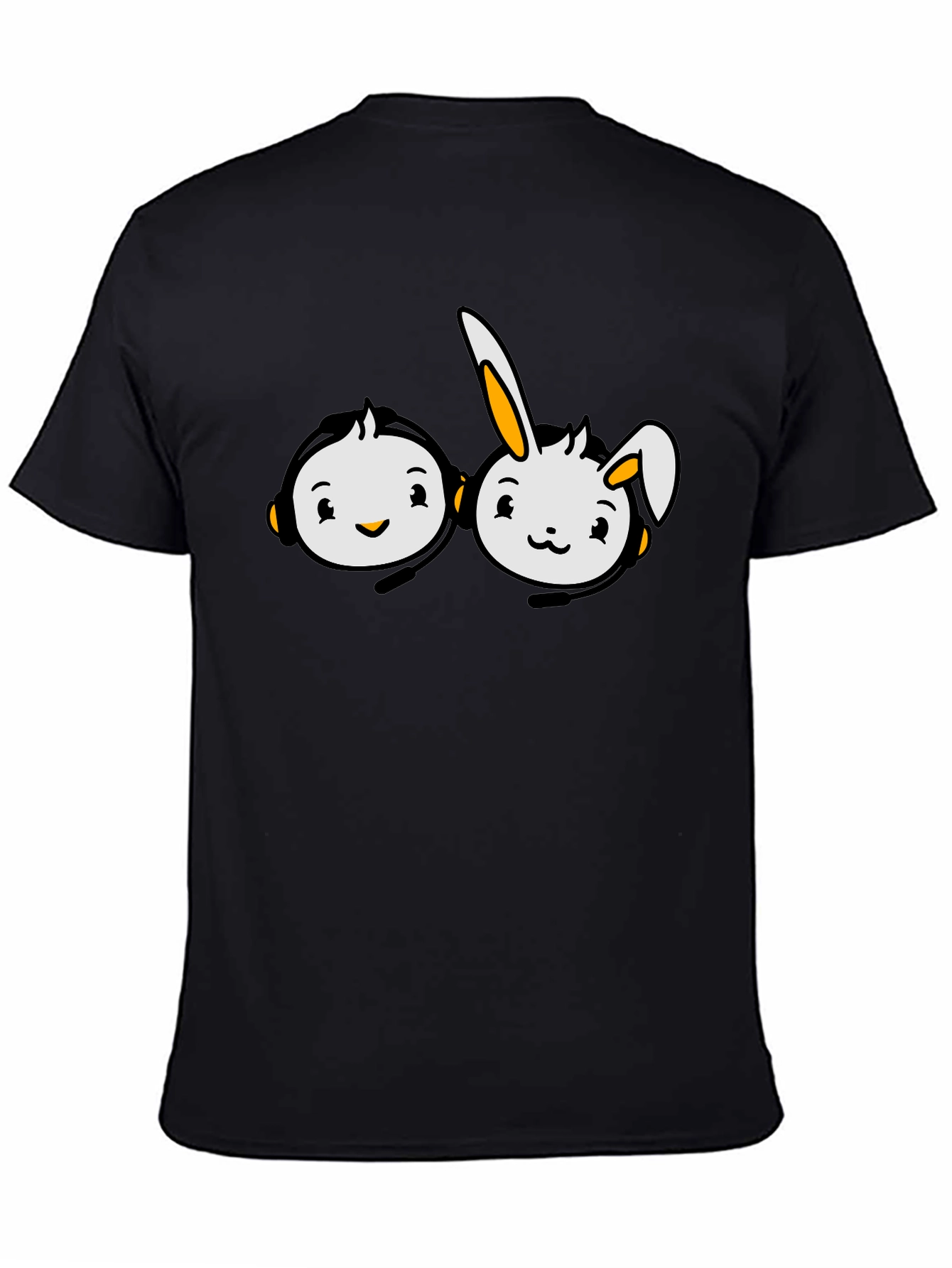 Cute Cartoon Character Graphic T-Shirt - 4