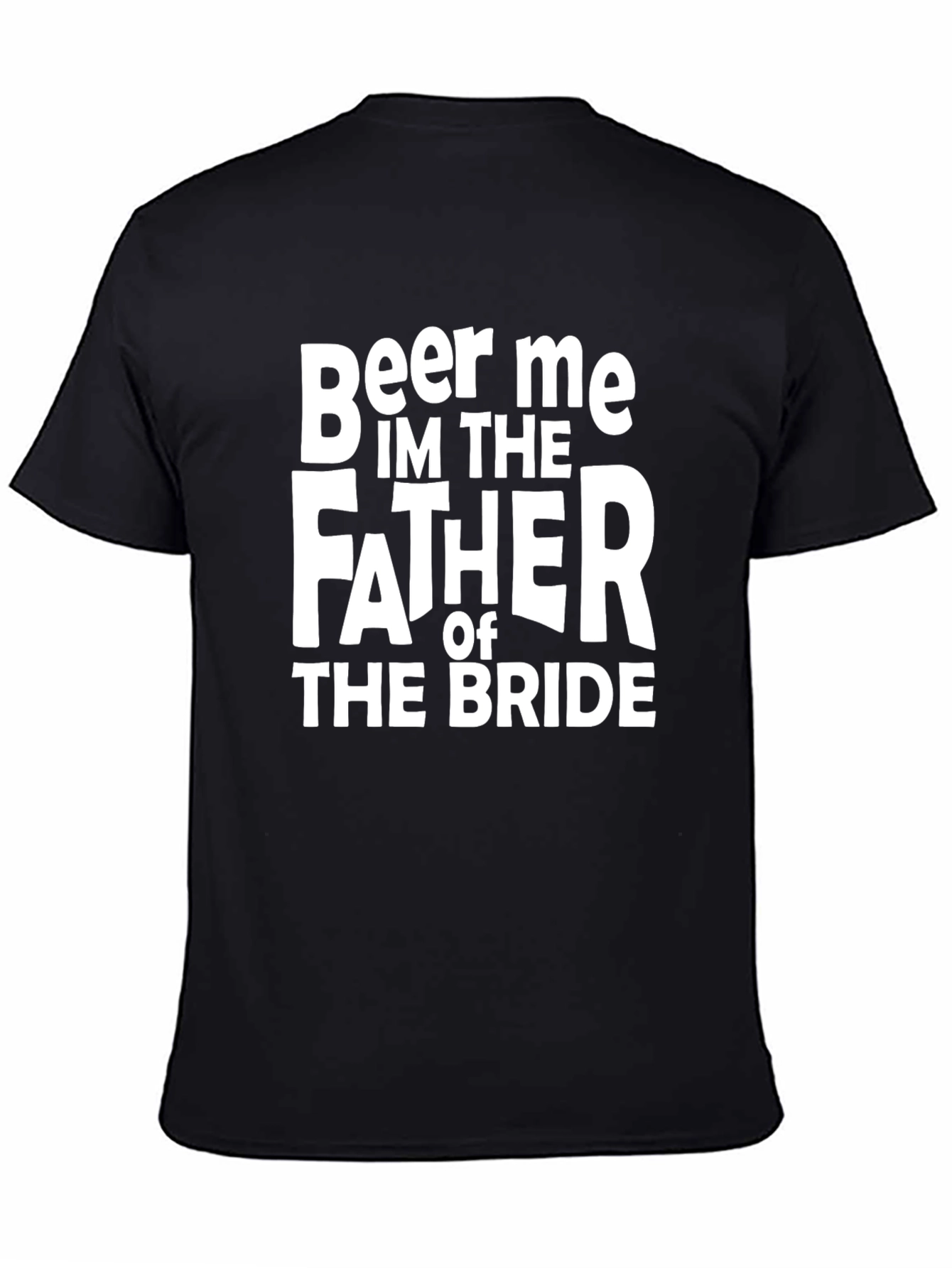 Black Father of the Bride Beer T-Shirt view 4