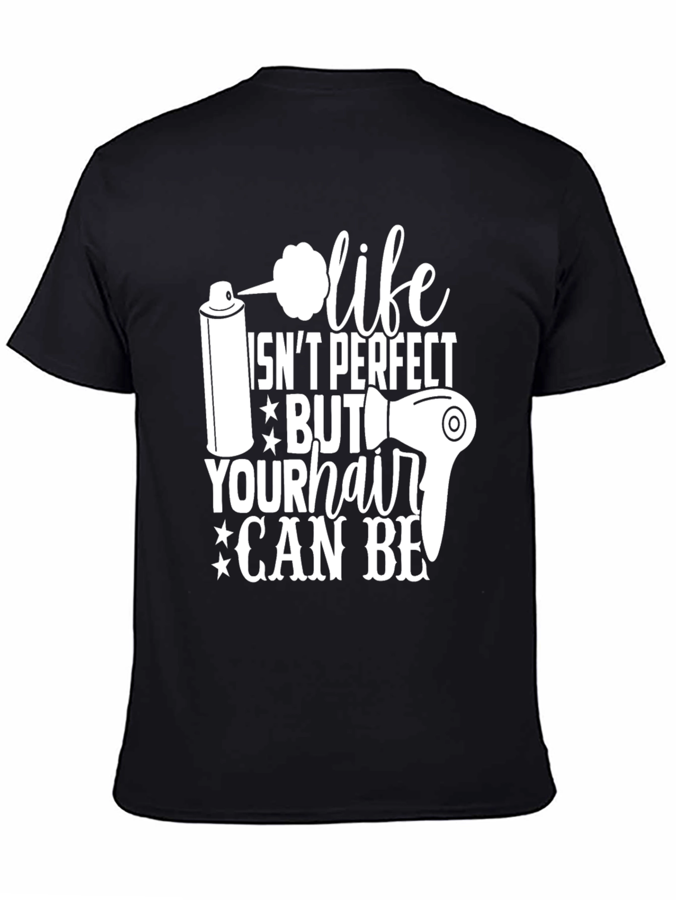 Black Life Isn't Perfect Hair Stylist Graphic T-Shirt view 4