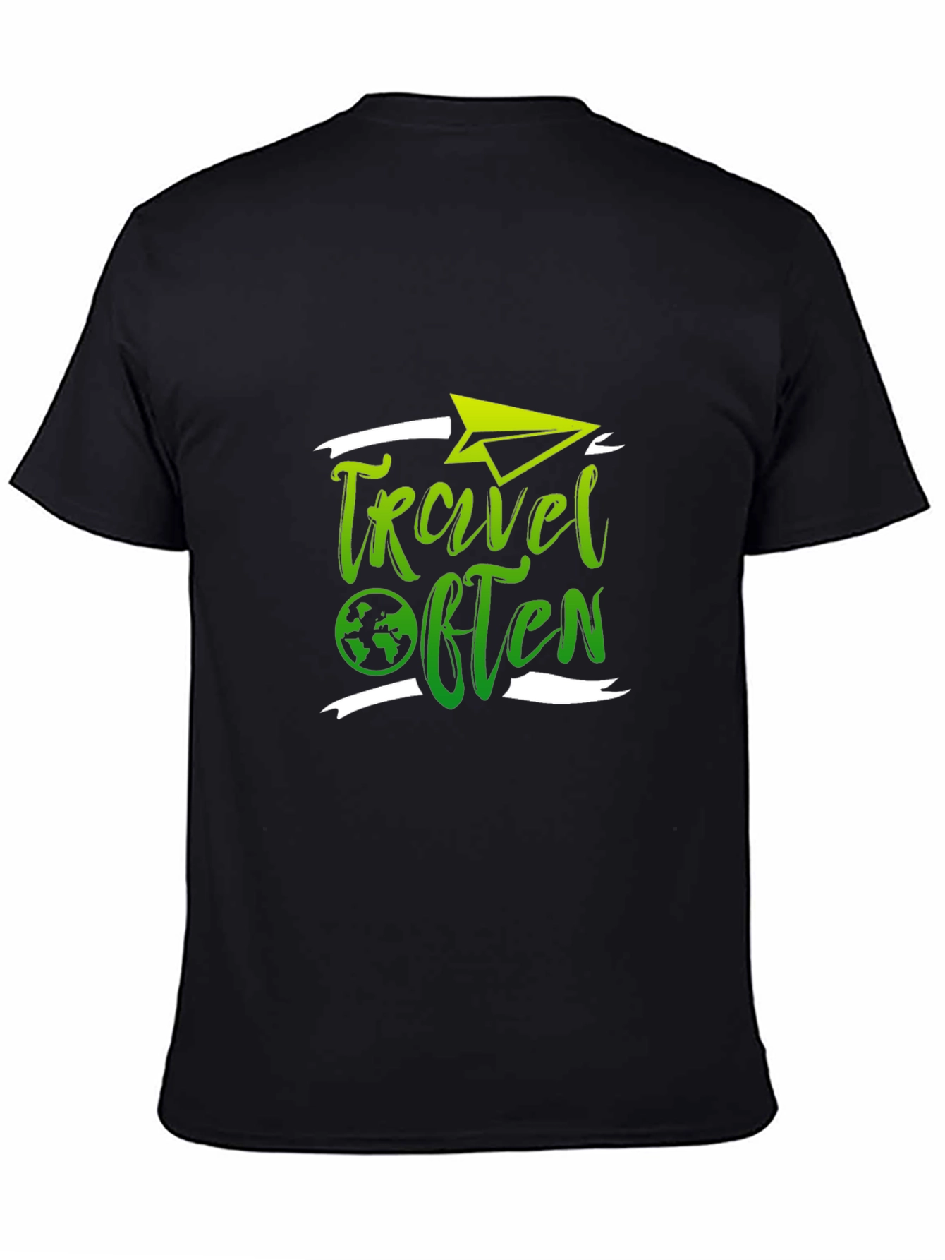Black Travel Often Black T-Shirt view 4