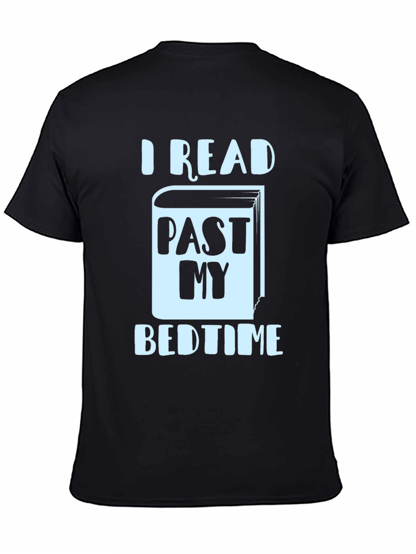 Black I Read Past My Bedtime Novelty T-Shirt view 4