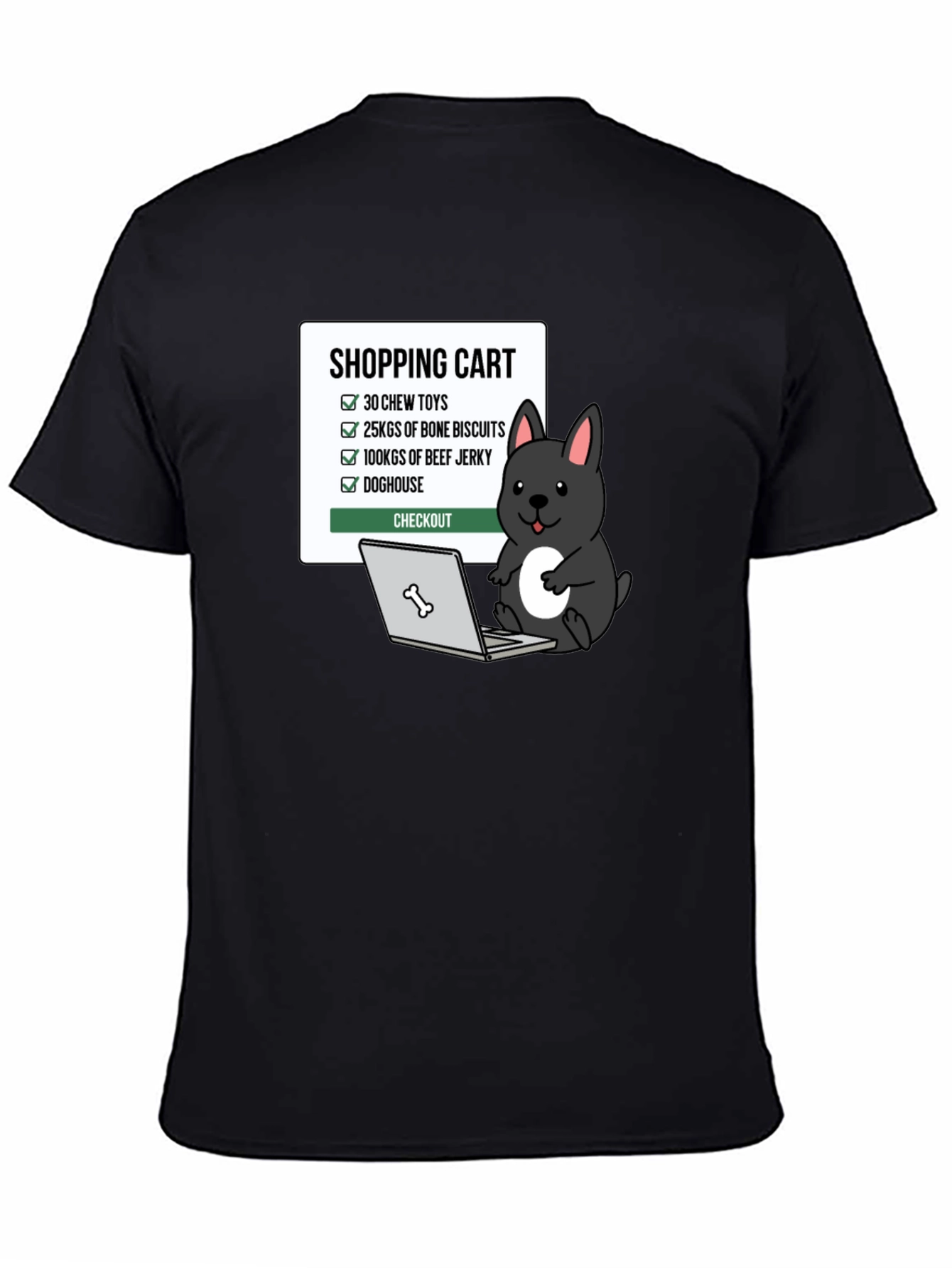 Funny Dog Shopping Cart T-Shirt - 4