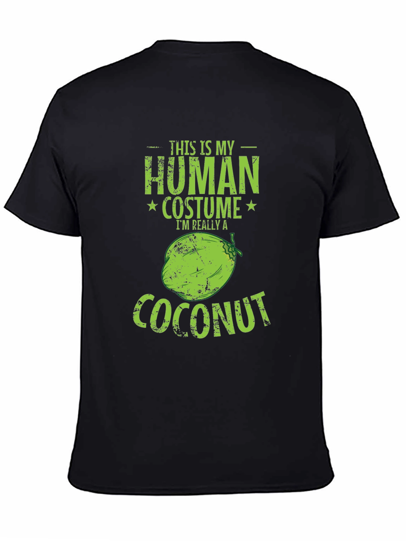 Black Human Costume Coconut Graphic Tee view 4