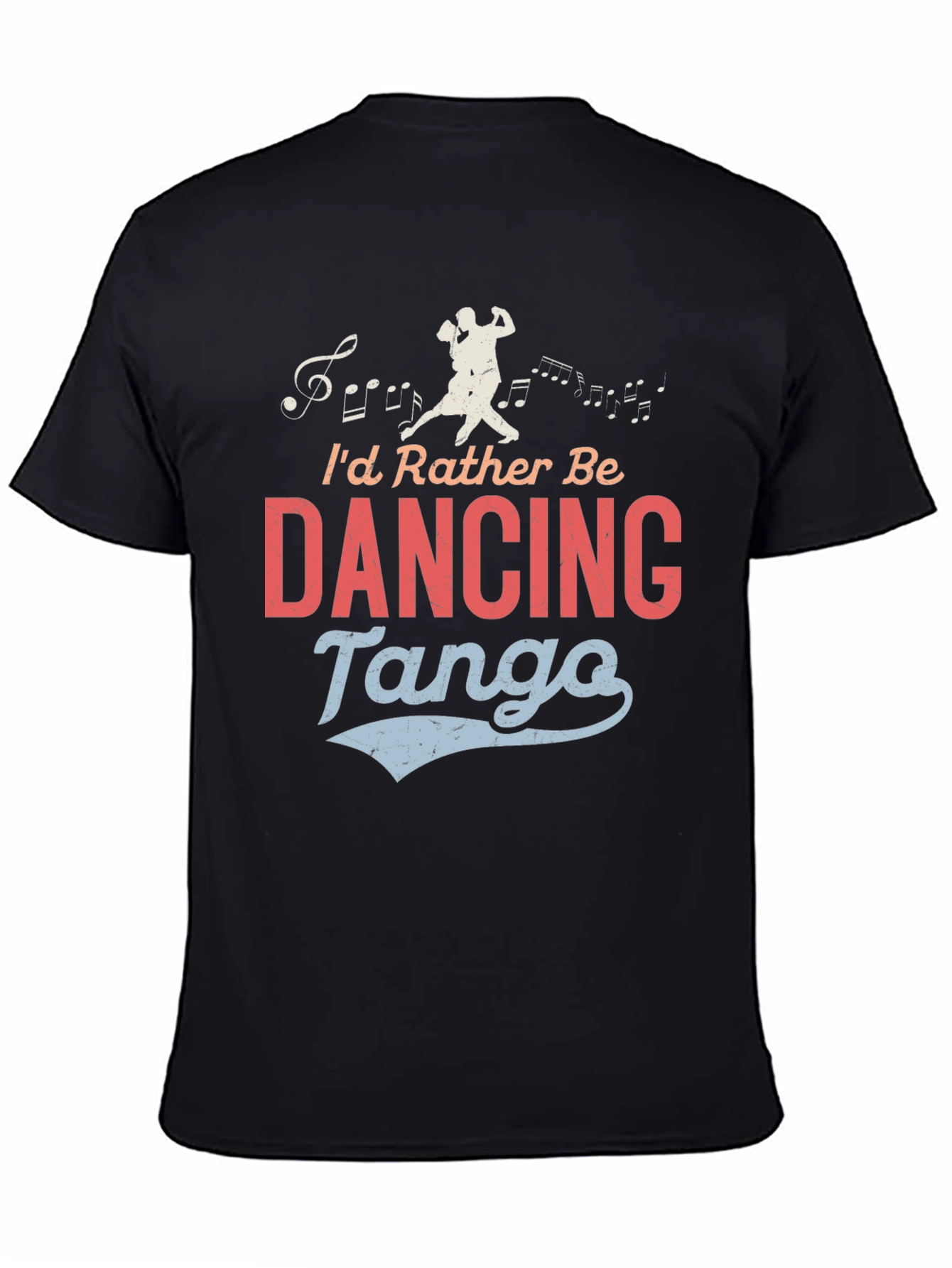 Black Dancing Tango Graphic Tee - Black Crew Neck view 4