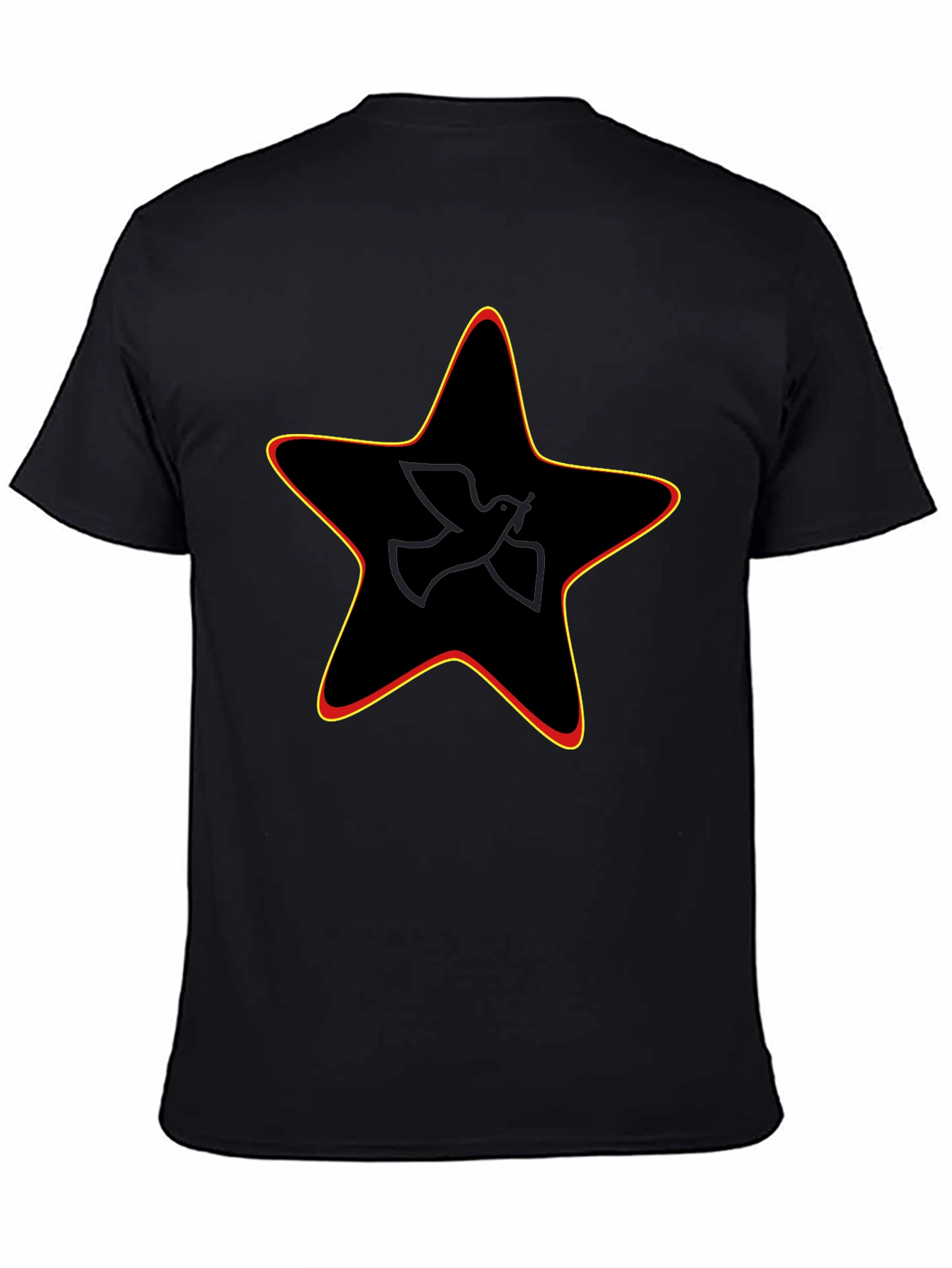 Black Peace Dove Star Graphic Black Tee view 4