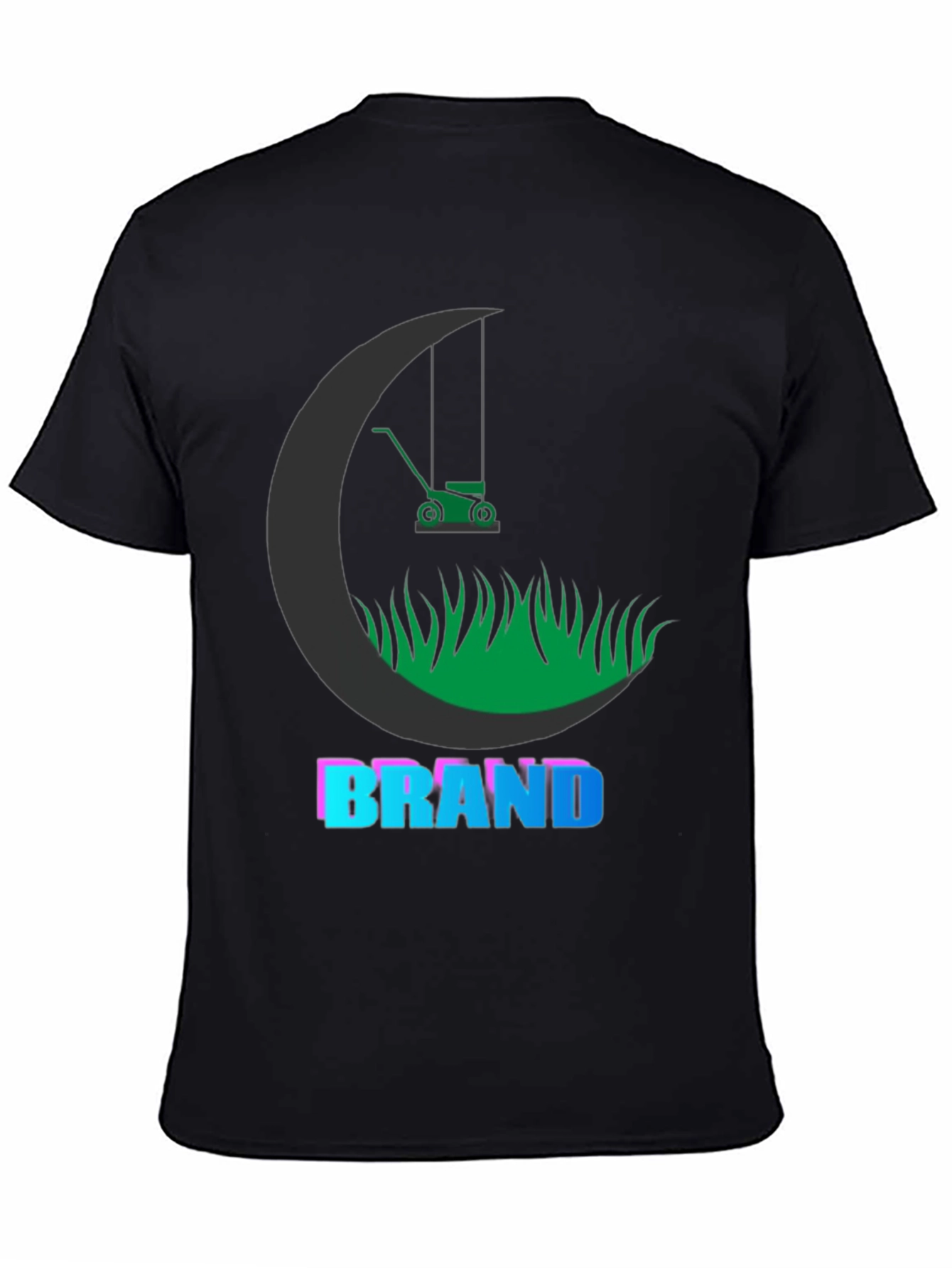 Black Lawnmower Graphic Tee - Cool Brand T-Shirt view 4
