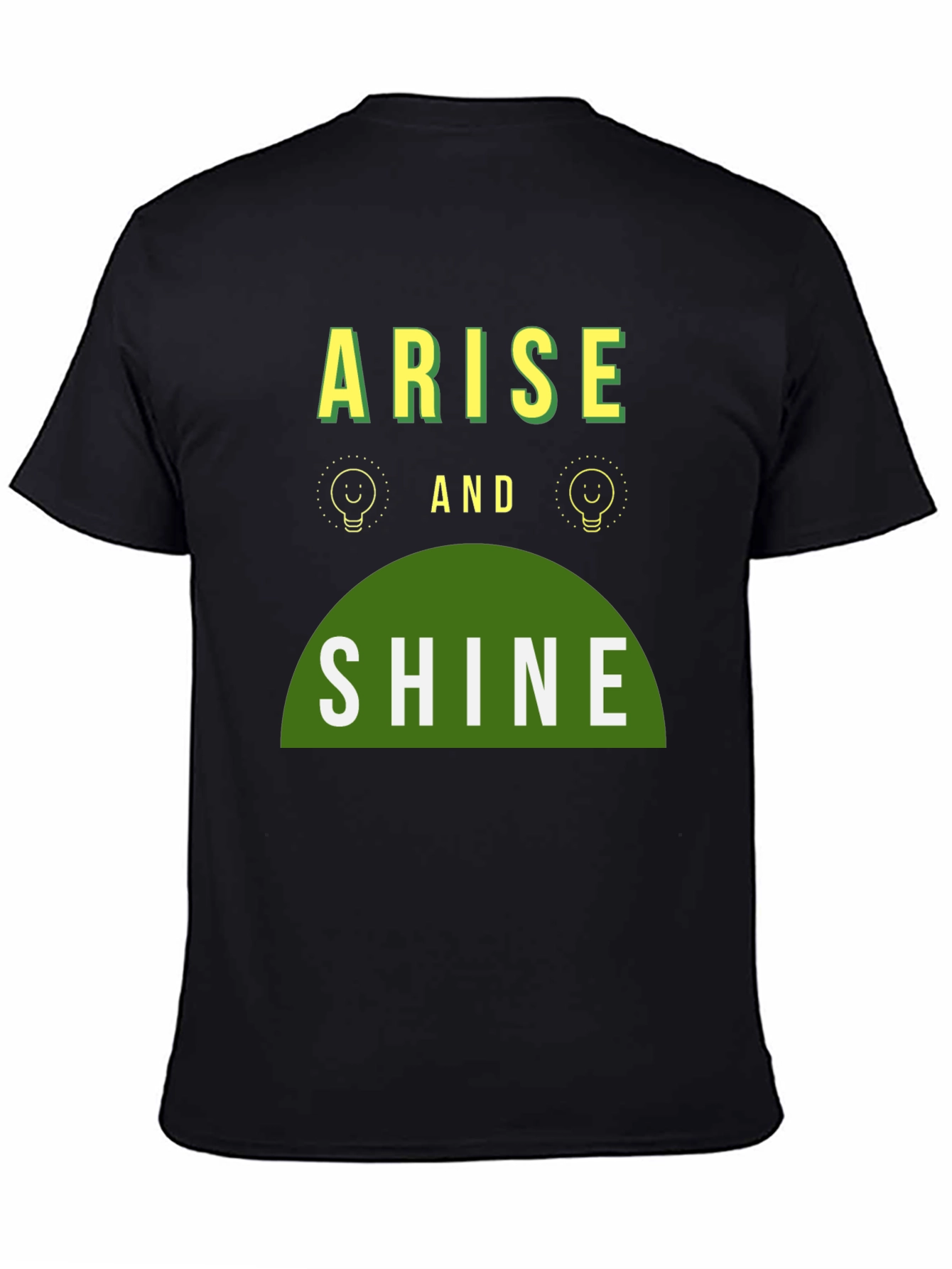 Black Arise and Shine Graphic Tee - Black Cotton Blend view 4