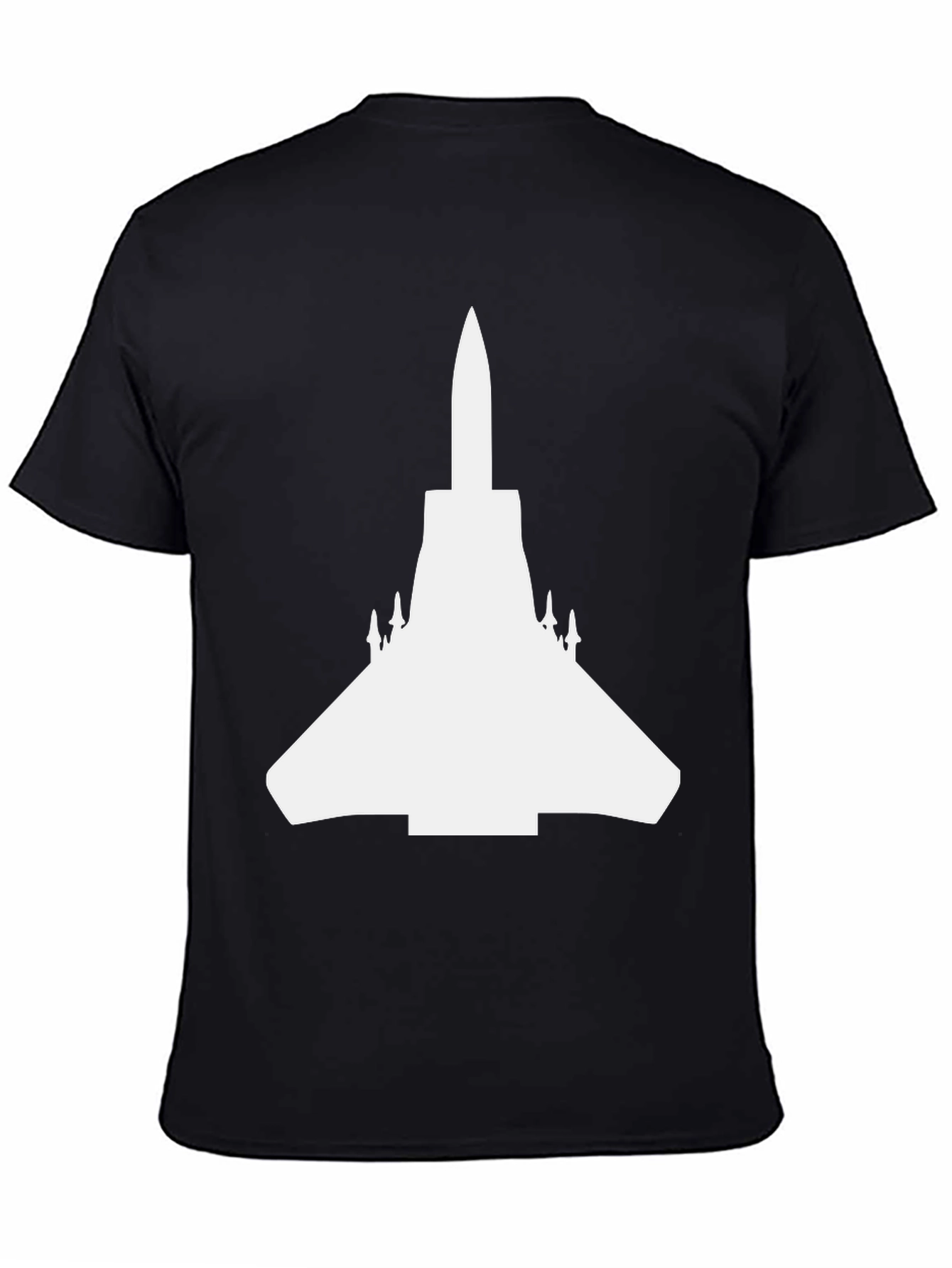 Black Fighter Jet Graphic Tee - Classic Black view 4