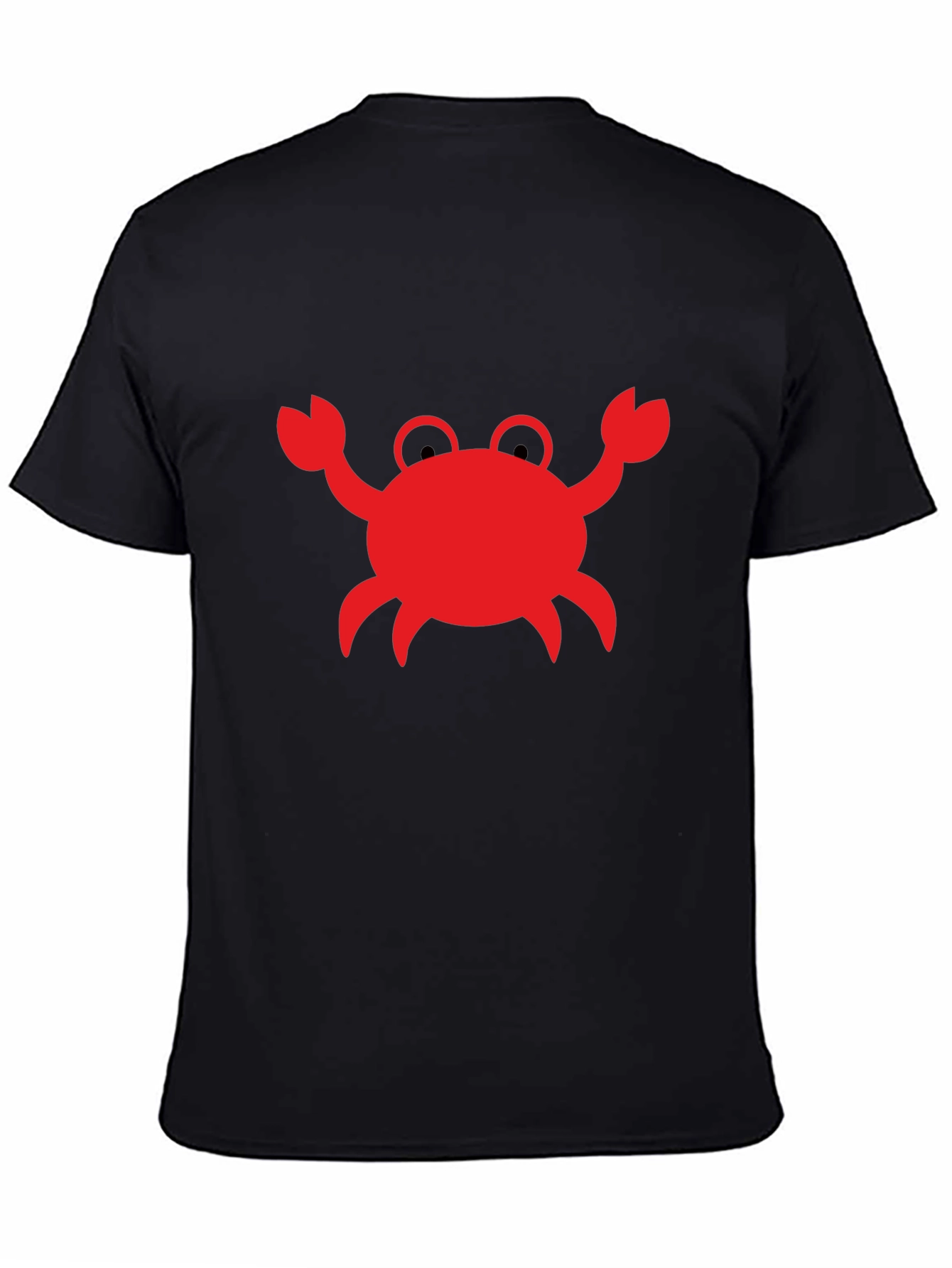Black Crab Graphic T-Shirt - Black Cotton Tee view 4