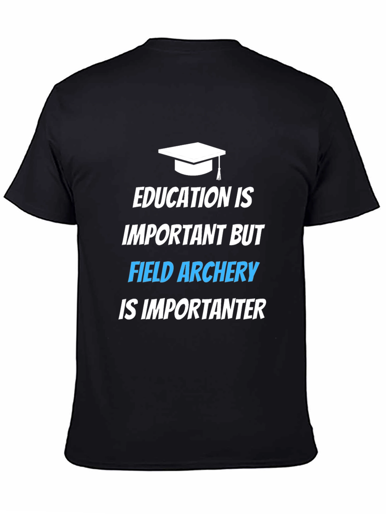 Black Field Archery T-Shirt: Education Is Important view 4