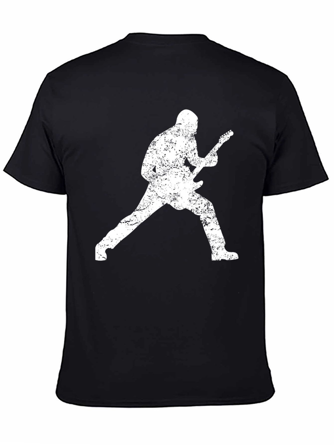 Black Rockstar Guitar Player Graphic T-Shirt view 4