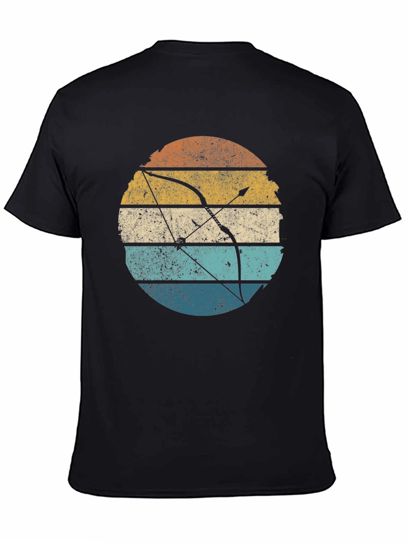 Black Retro Archer T-Shirt view 4