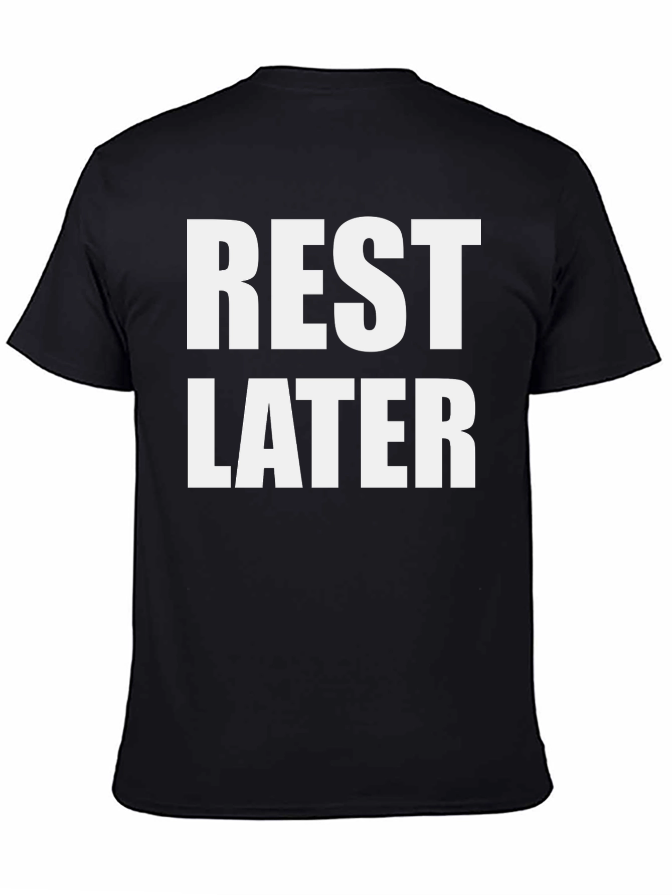 Black Rest Later Black Graphic Tee view 4