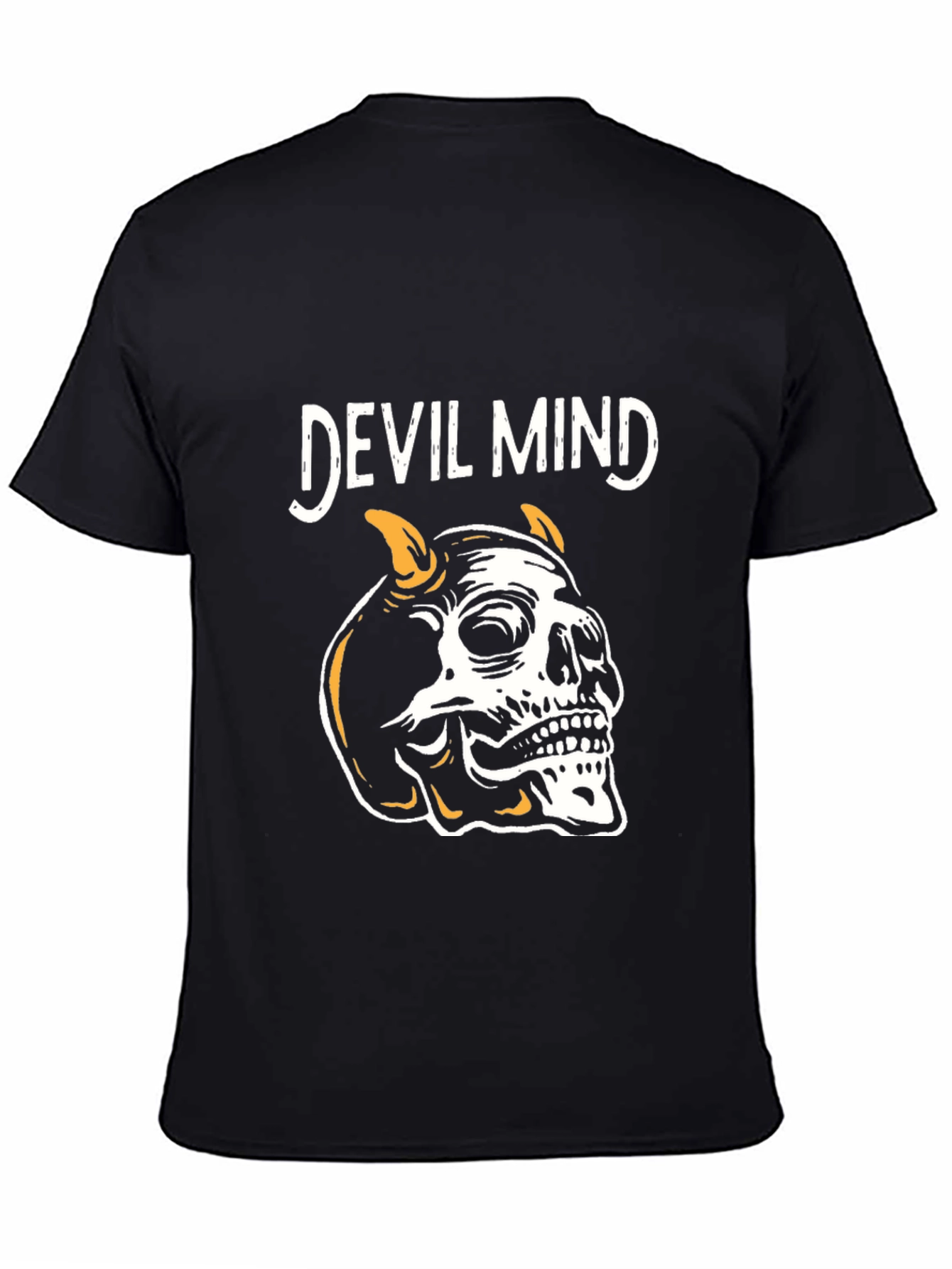 Black Devil Mind Skull Graphic T-Shirt - Mens view 4