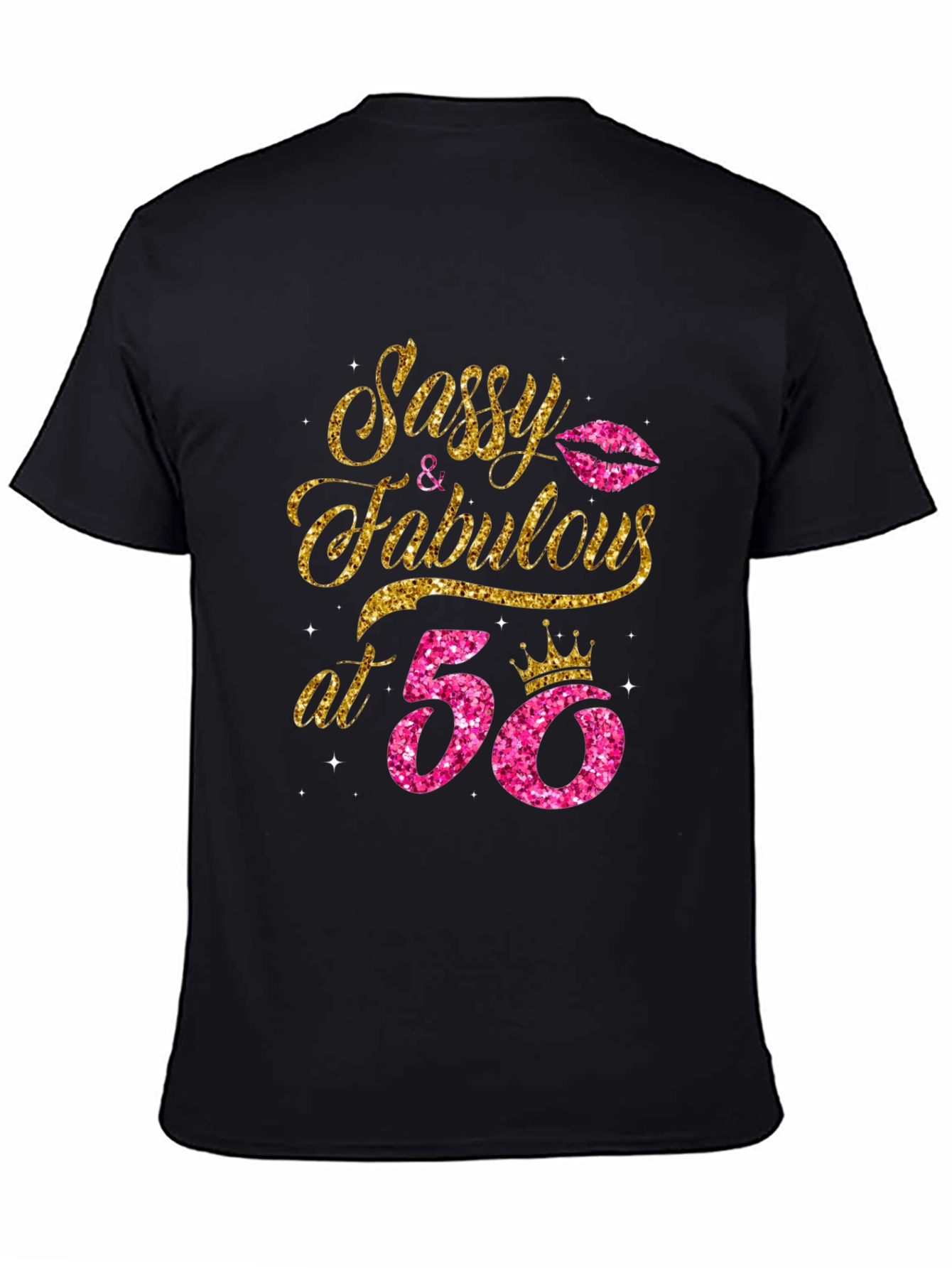 Black Sassy & Fabulous at 50 Birthday T-Shirt view 4