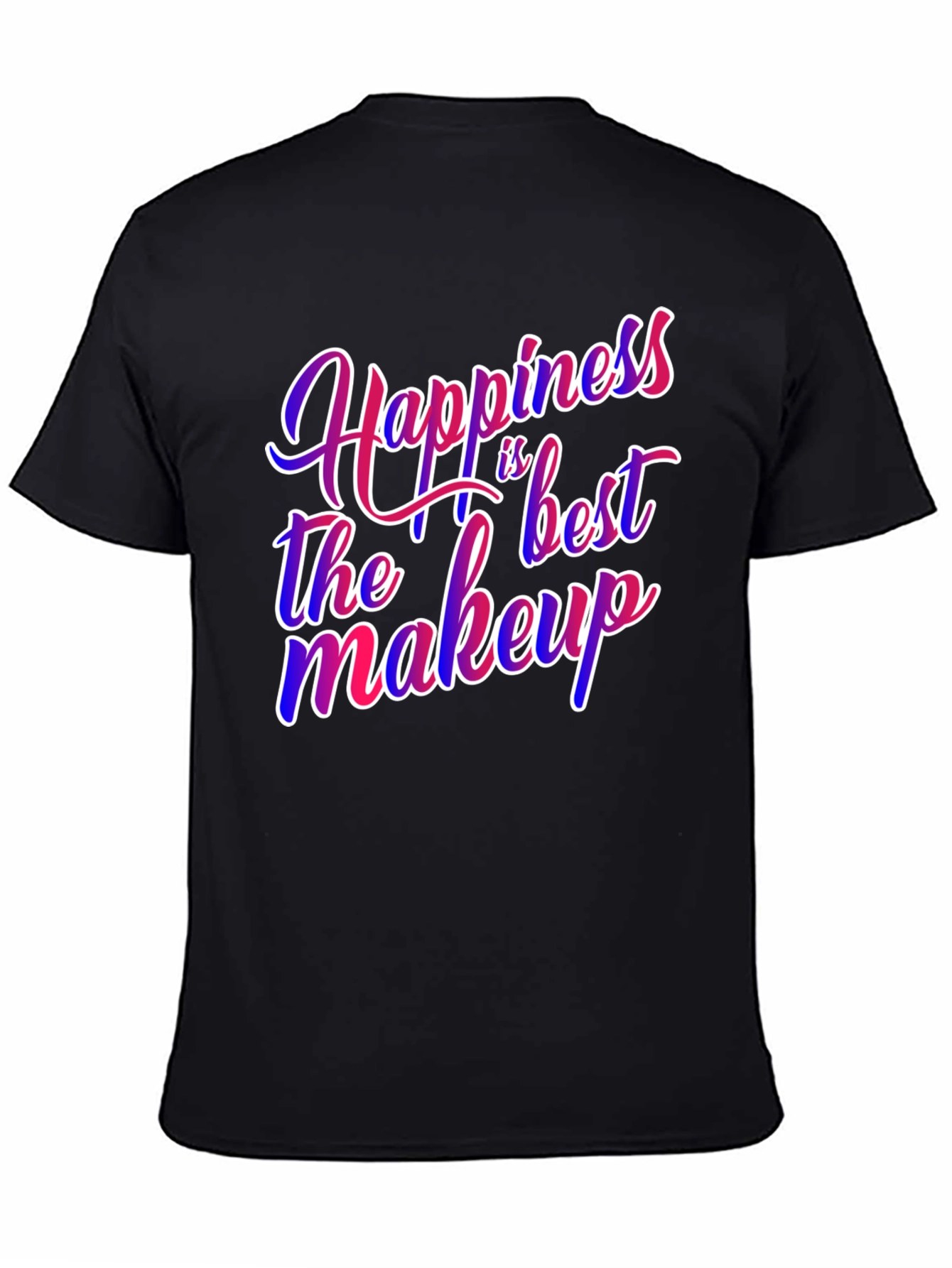 Black Happiness is the Best Makeup Graphic Tee view 4