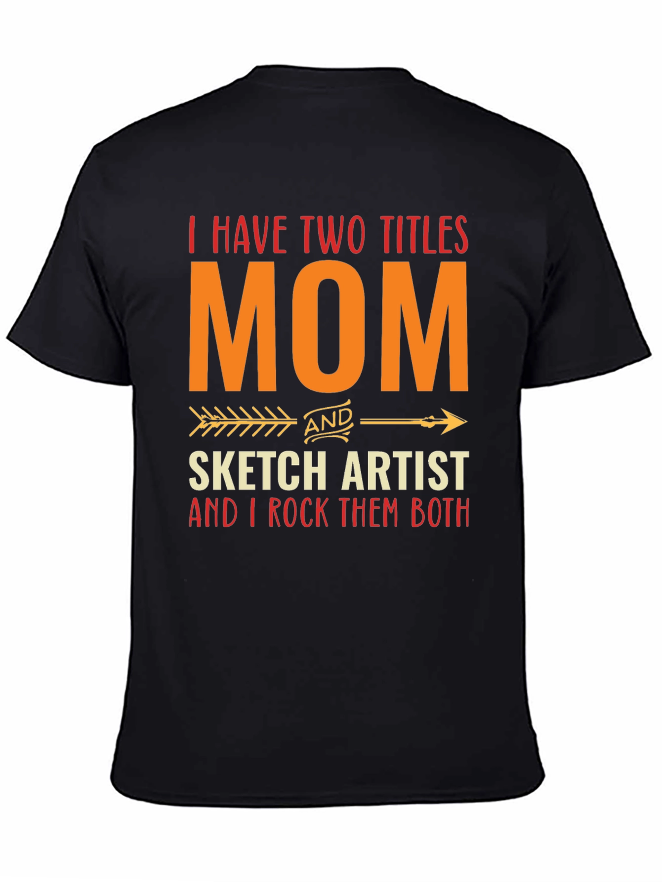 Black Mom and Sketch Artist Graphic T-Shirt view 4
