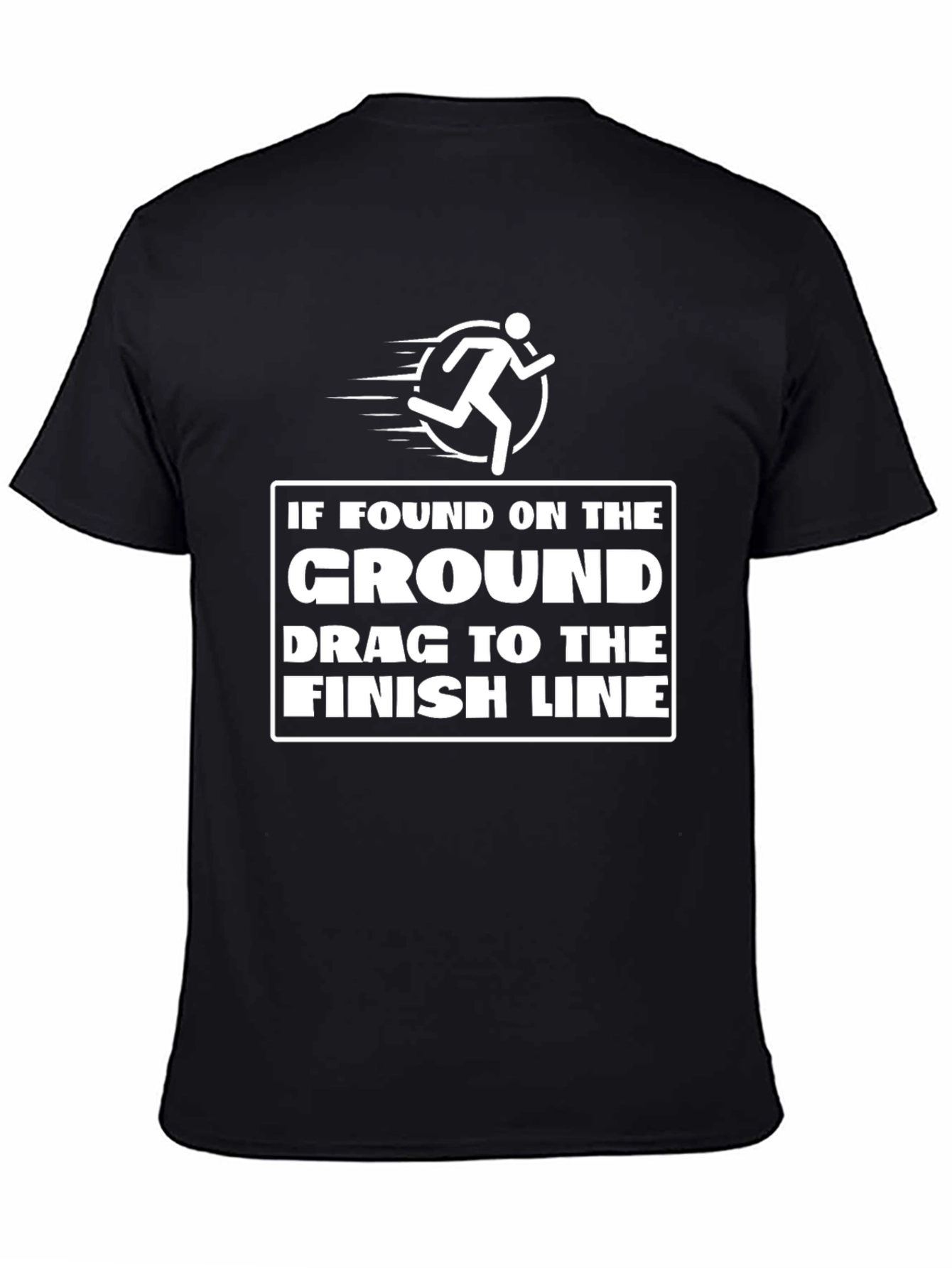 Black Funny Running T-Shirt: If Found on the Ground view 4