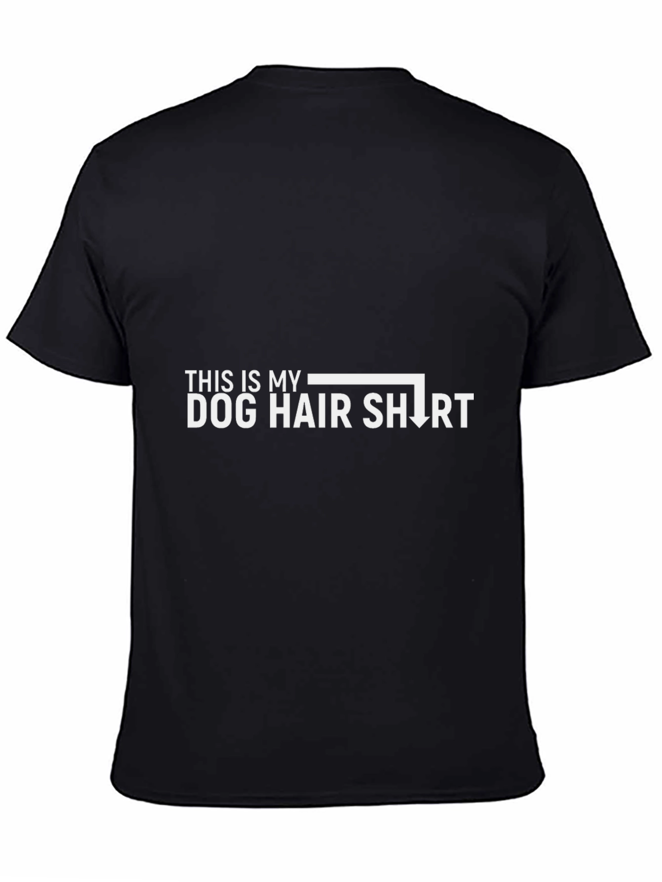 Black Dog Hair Shirt - Novelty Pet Lover Tee view 4