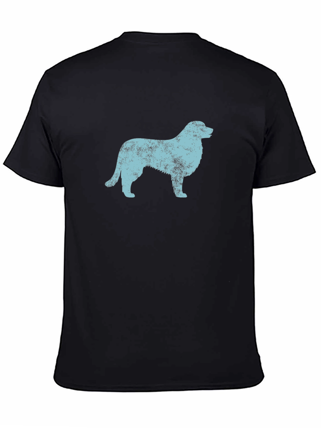 Black Dog Silhouette Graphic Black T-Shirt view 4