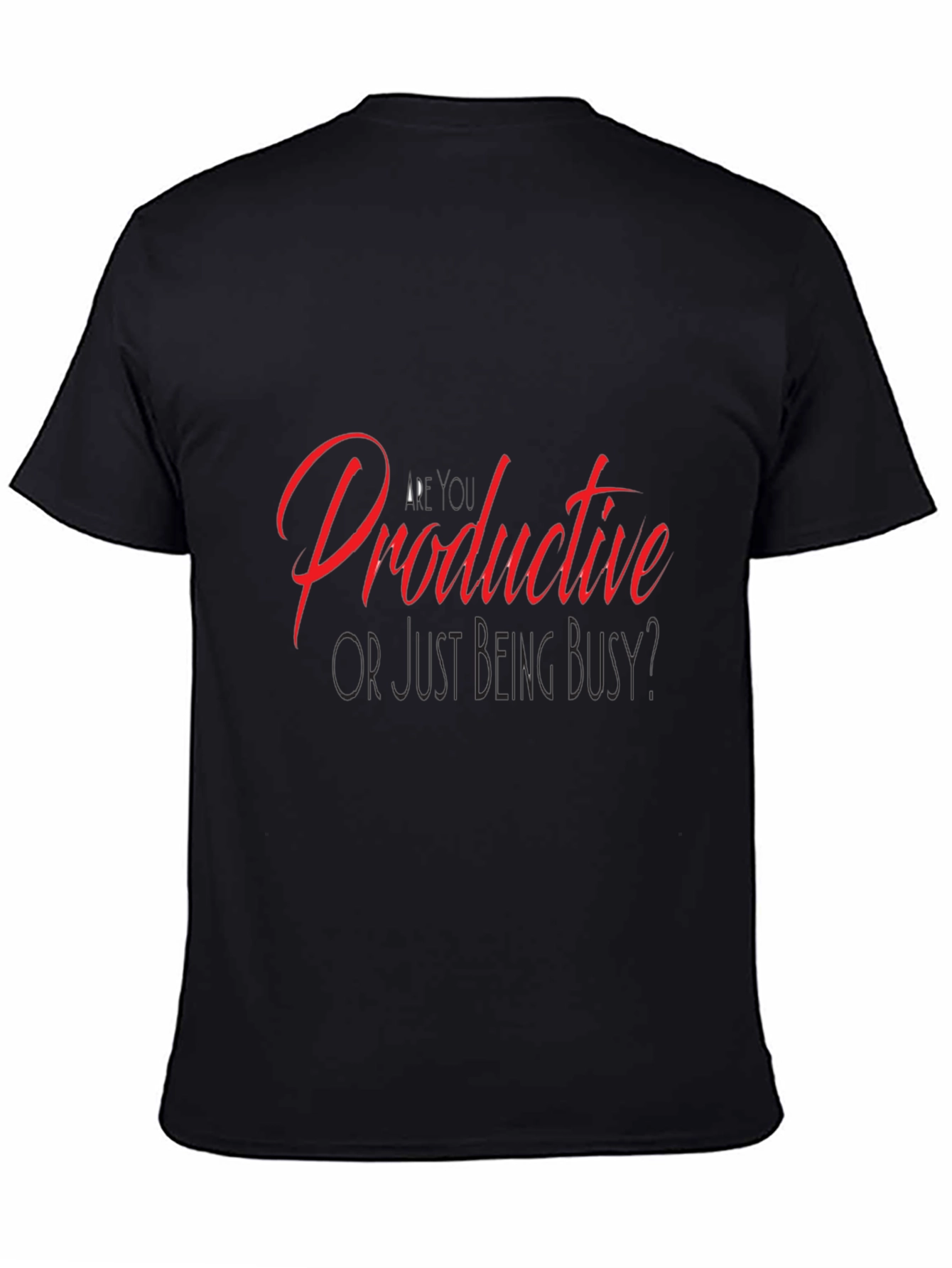 Black Productive or Busy T-Shirt - Stylish and Thought-Provoking view 4