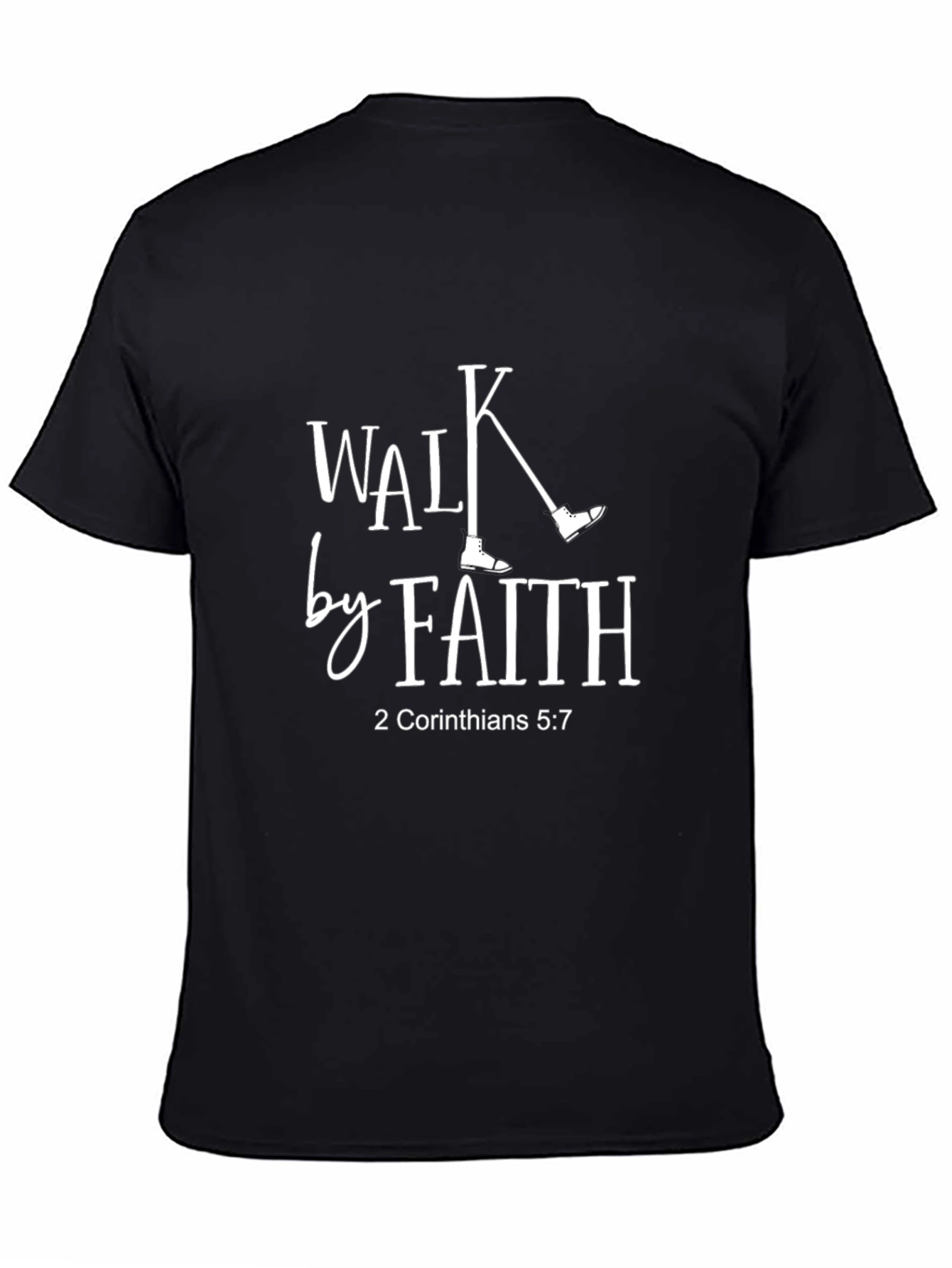 Black Walk by Faith Graphic Tee - Christian Apparel view 4