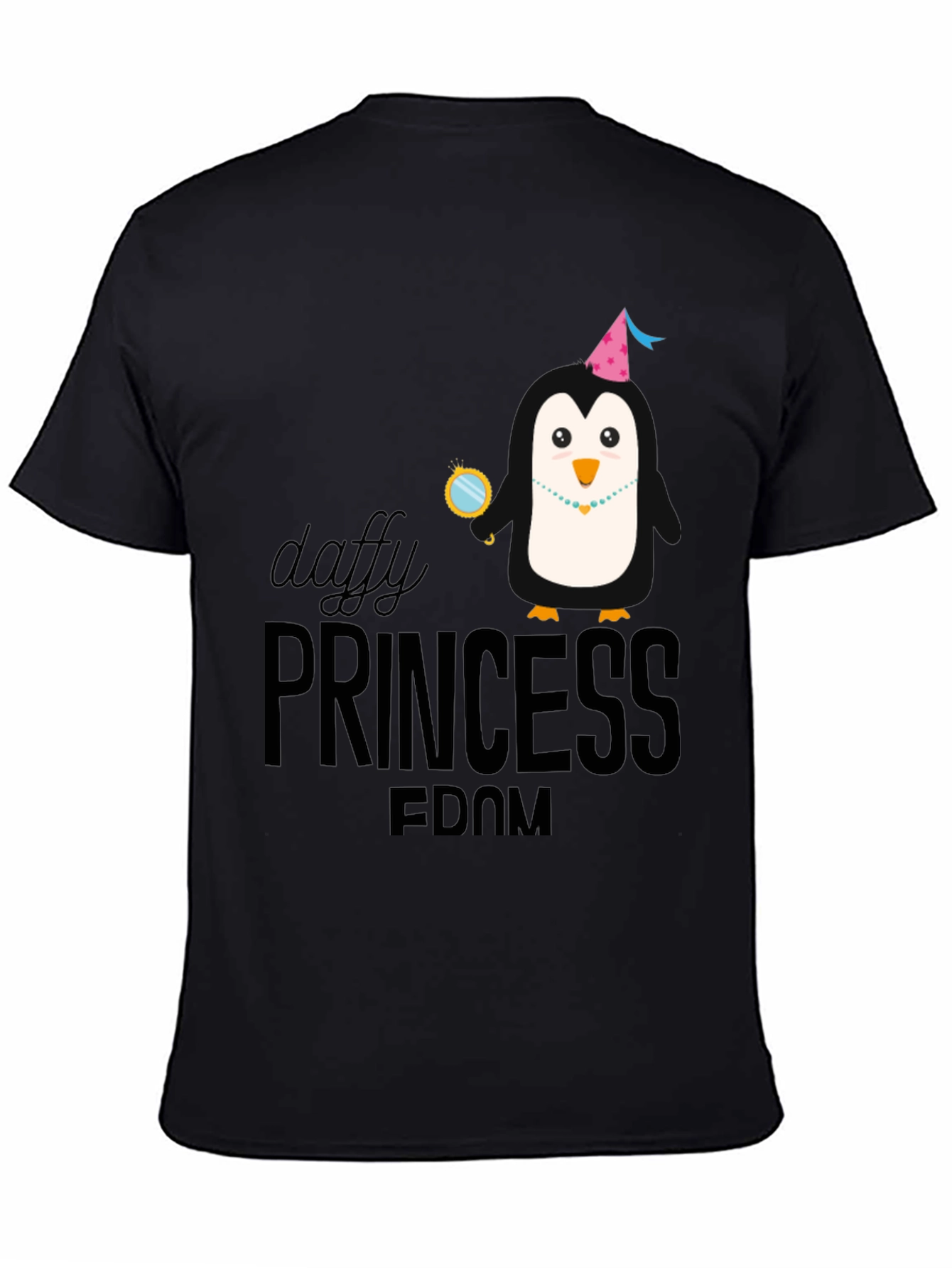 Black Daffy Princess Dom T-Shirt - Black Graphic Tee view 4