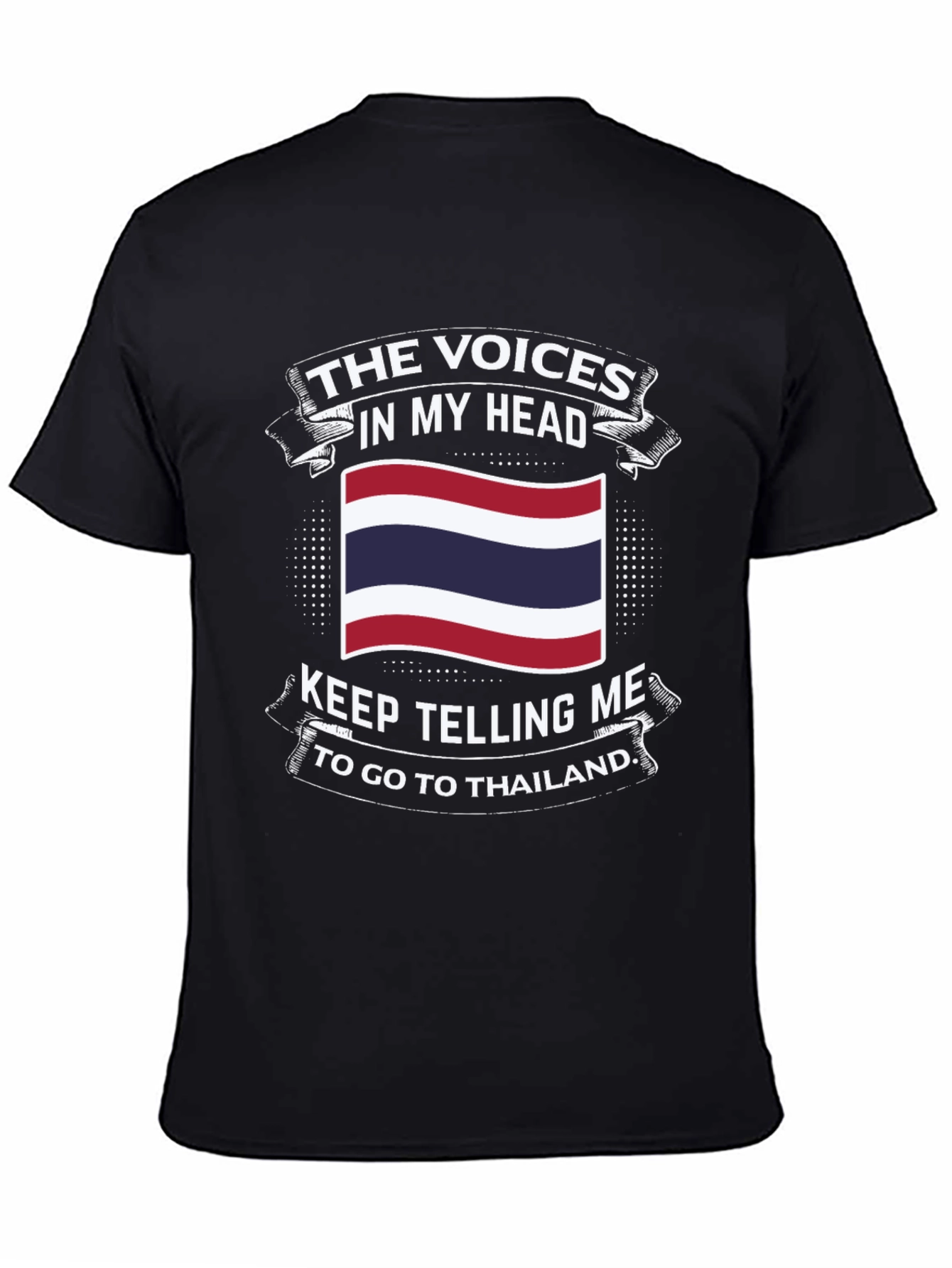 Black Thailand Calling T-Shirt - Travel Humor Tee view 4