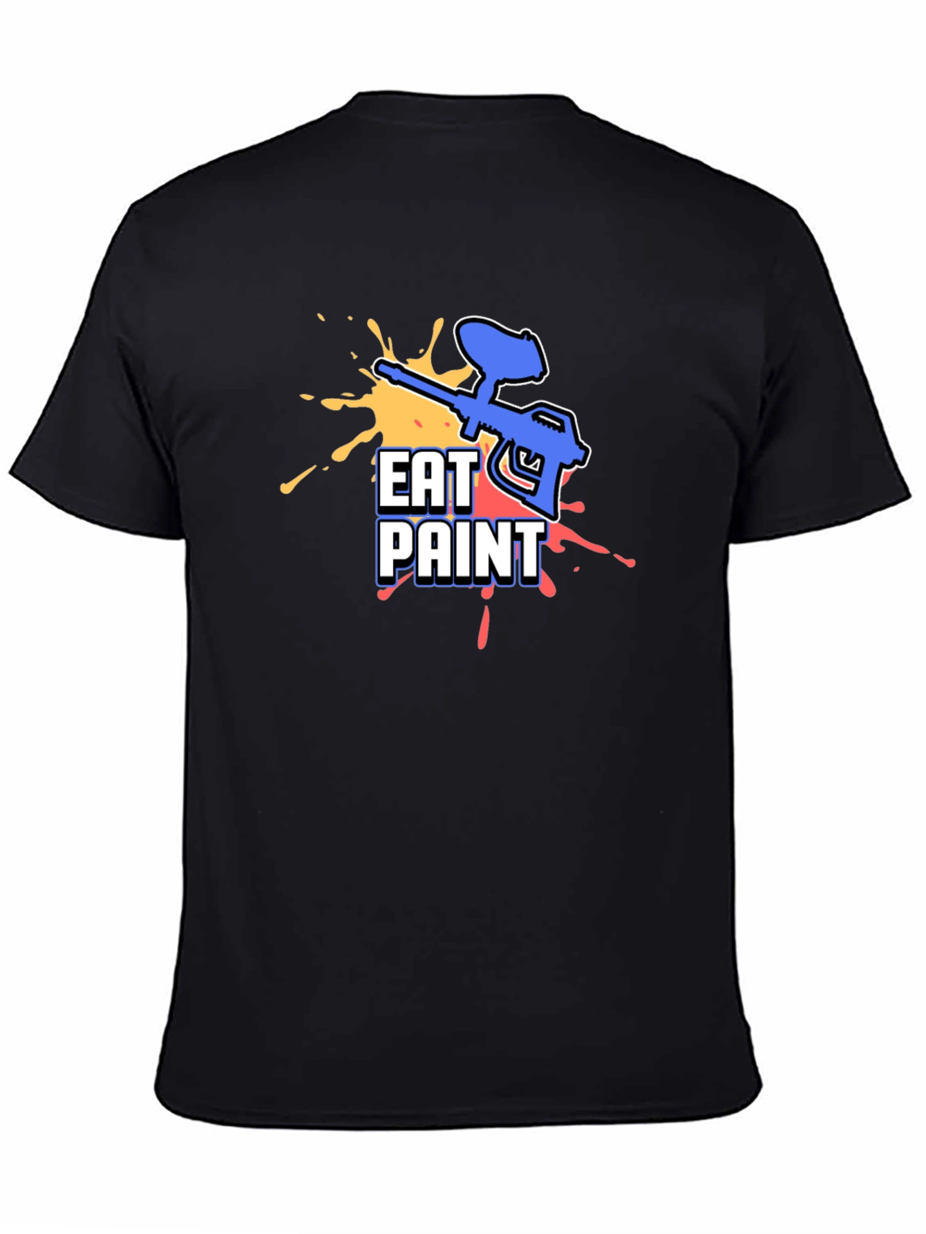 Black Eat Paint T-Shirt - Paintball Design view 4