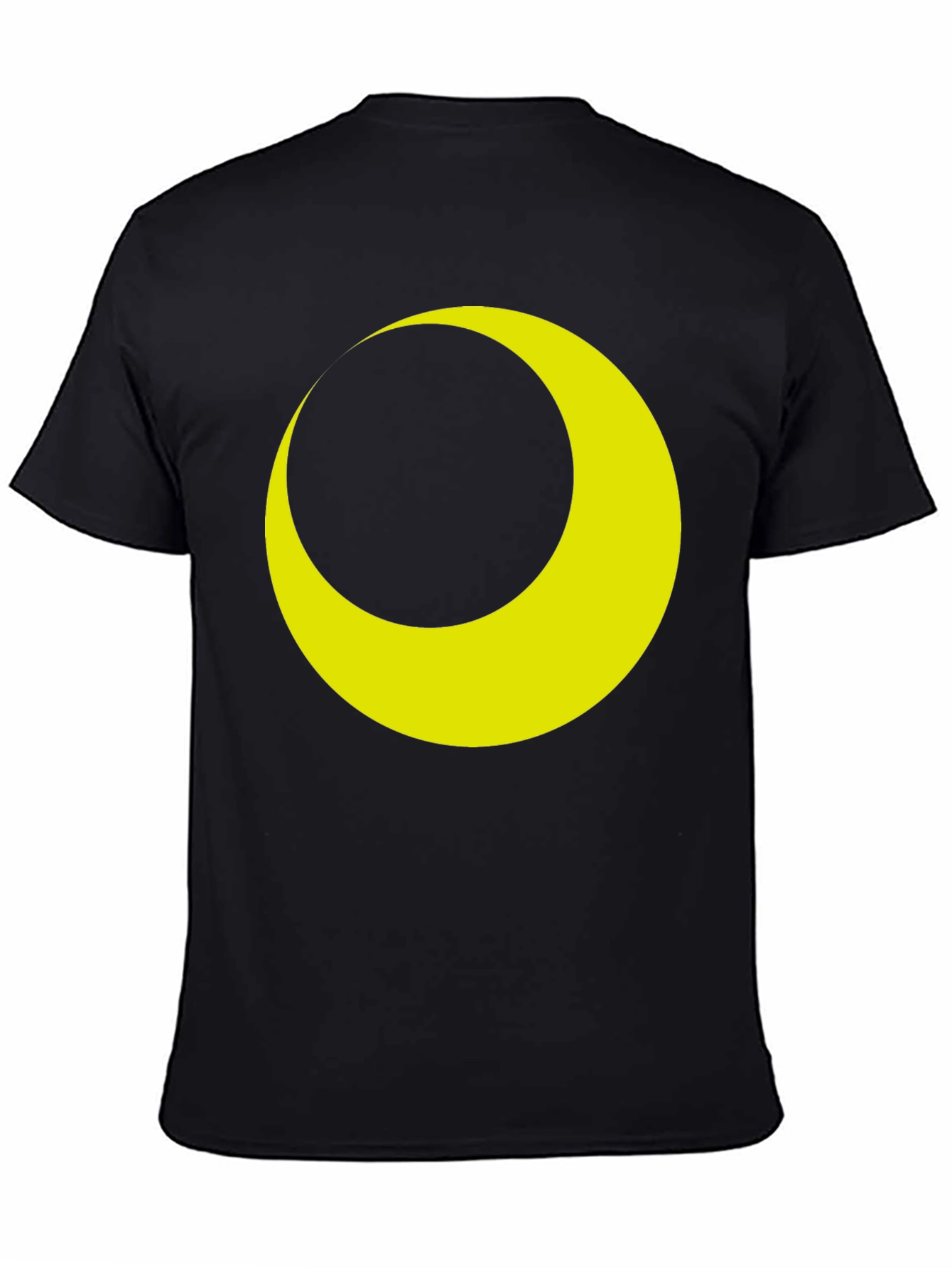 Black Crescent Moon Graphic Tee - Stylish Black T-Shirt view 4