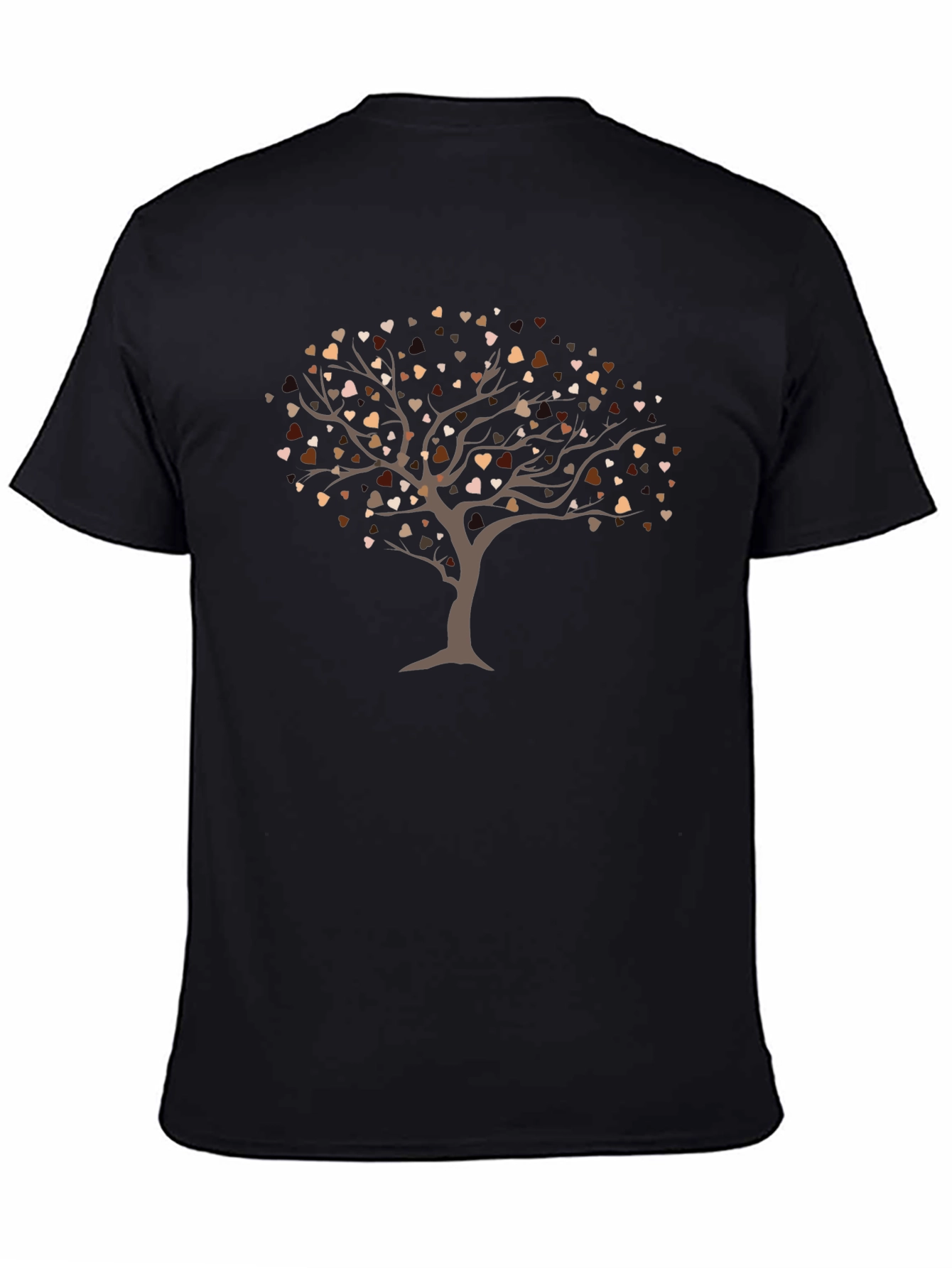 Black Diversity Tree Heart T-Shirt - Unisex Soft Cotton Tee view 4