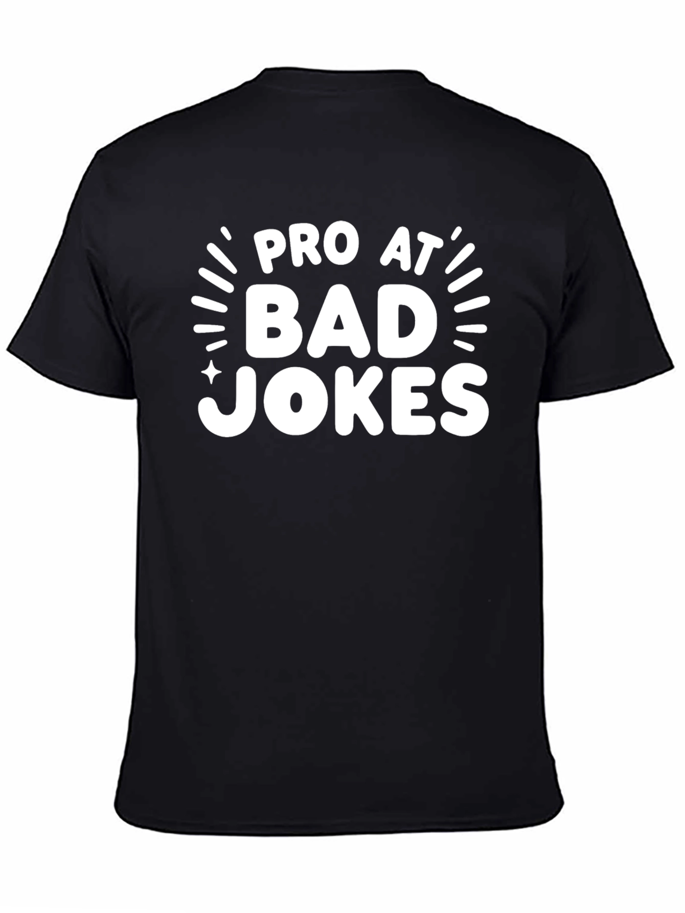 Black Pro At Bad Jokes Graphic T-Shirt - Funny Tee view 4