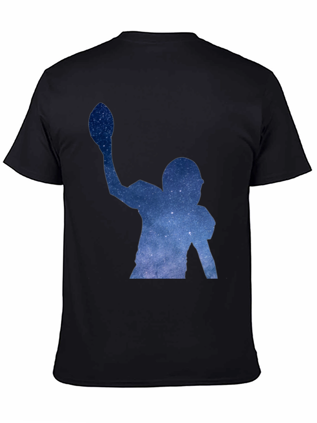 Black Football Starry Night T-Shirt view 4