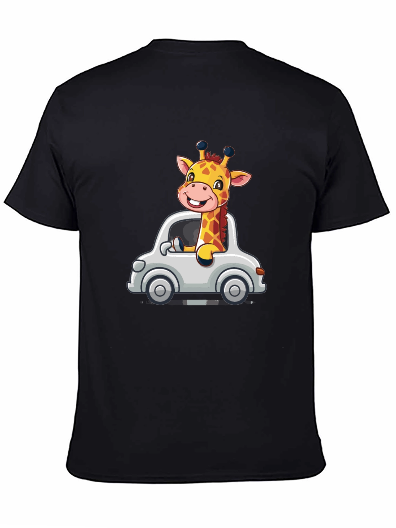 Black Giraffe Car Ride T-Shirt view 4