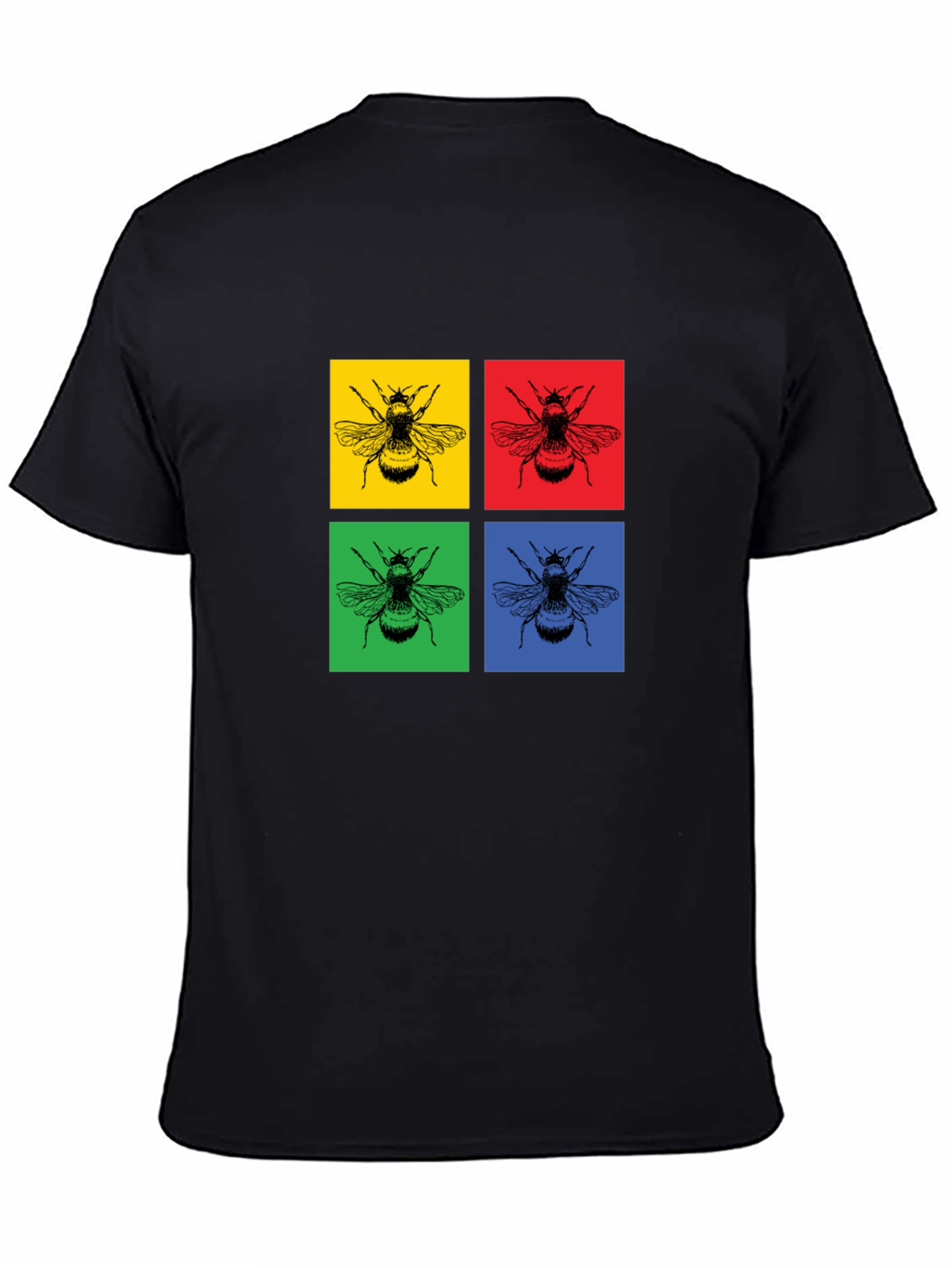 Black Pop Art Bee Graphic Tee - Bold & Stylish view 4