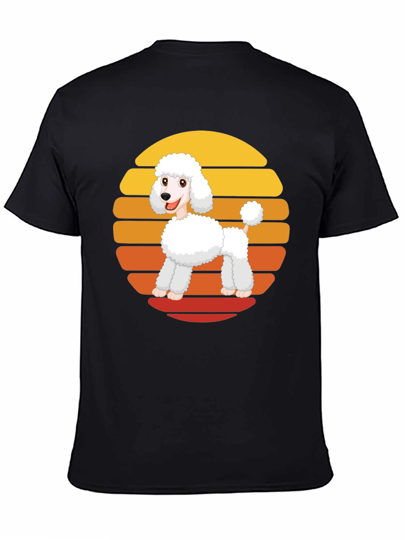 Black Poodle Sunset Graphic Tee view 4