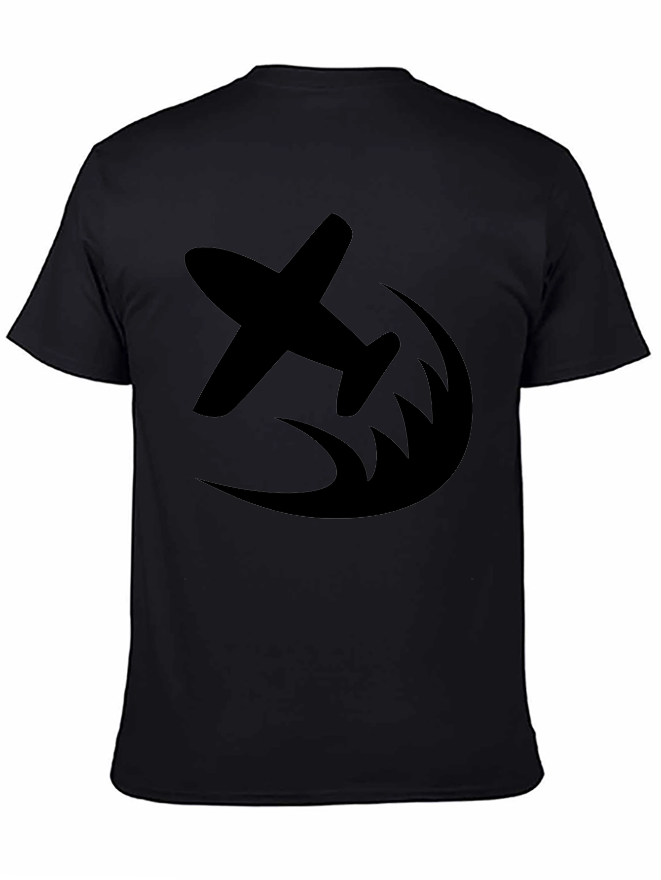 Black Airplane Graphic Tee - Fly High in Style view 4