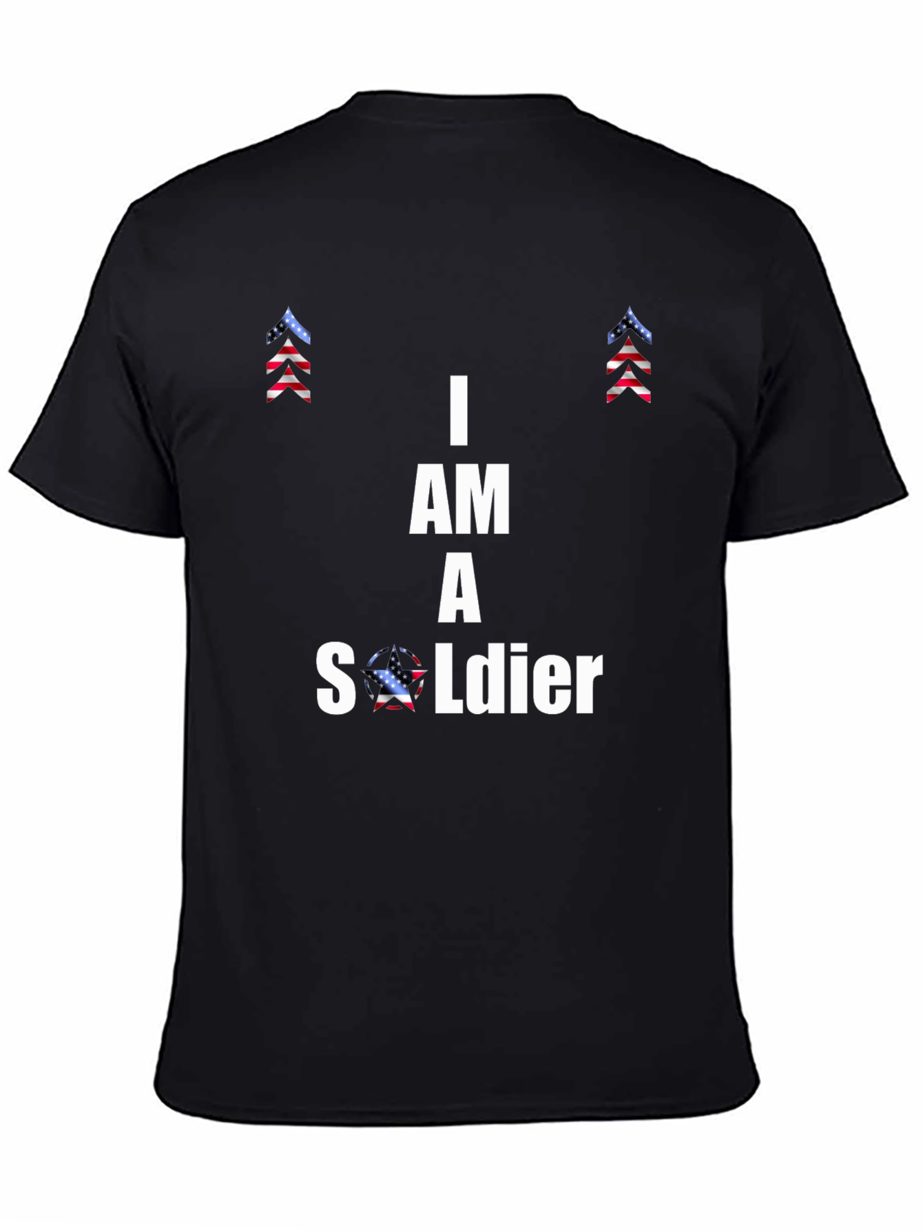 Black I Am A Soldier Graphic T-Shirt view 4