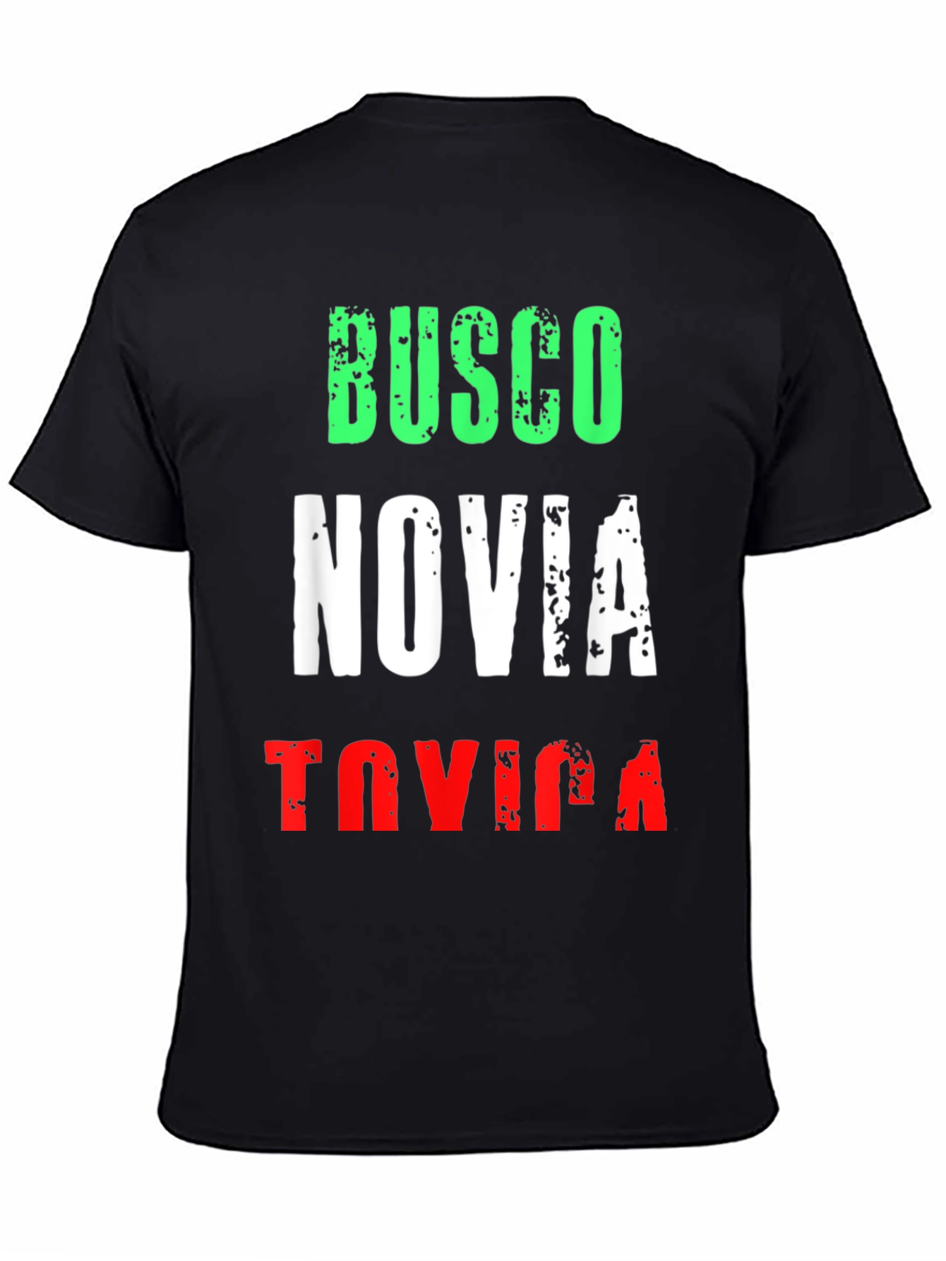 Black Funny "Busco Novia" T-Shirt - Novelty Bachelor Tee view 4