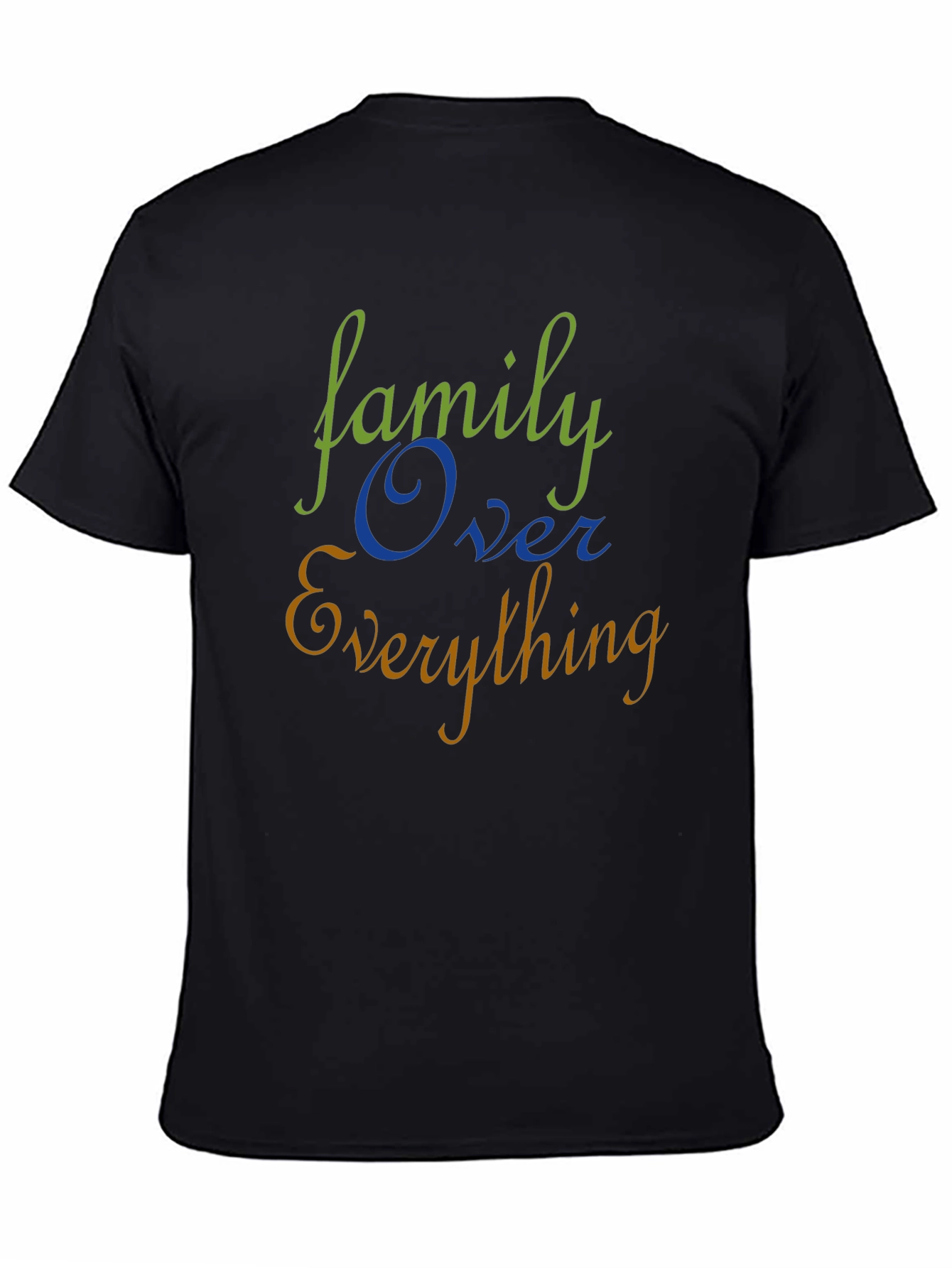 Black Family Over Everything Graphic Tee - Black Cotton Blend view 4