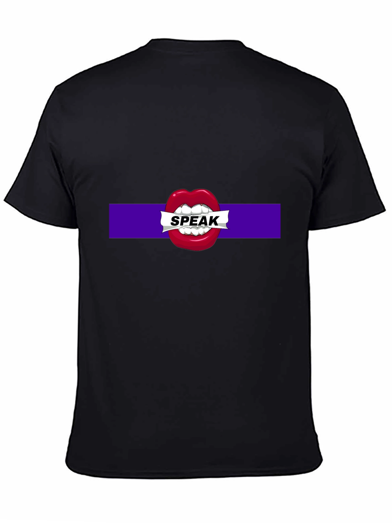 Black Speak Up Graphic Tee - Bold Expression T-Shirt view 4
